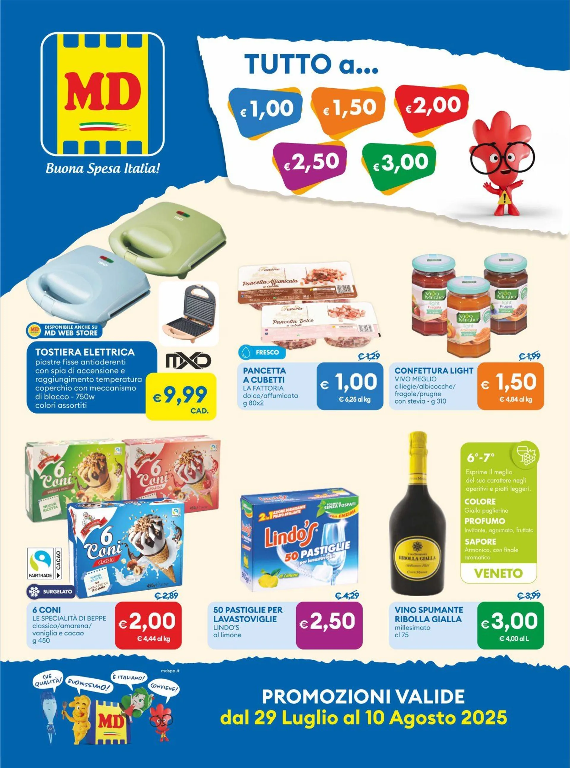 Volantini MD Discount da 29 luglio a 10 agosto di 2025 - Pagina del volantino 1