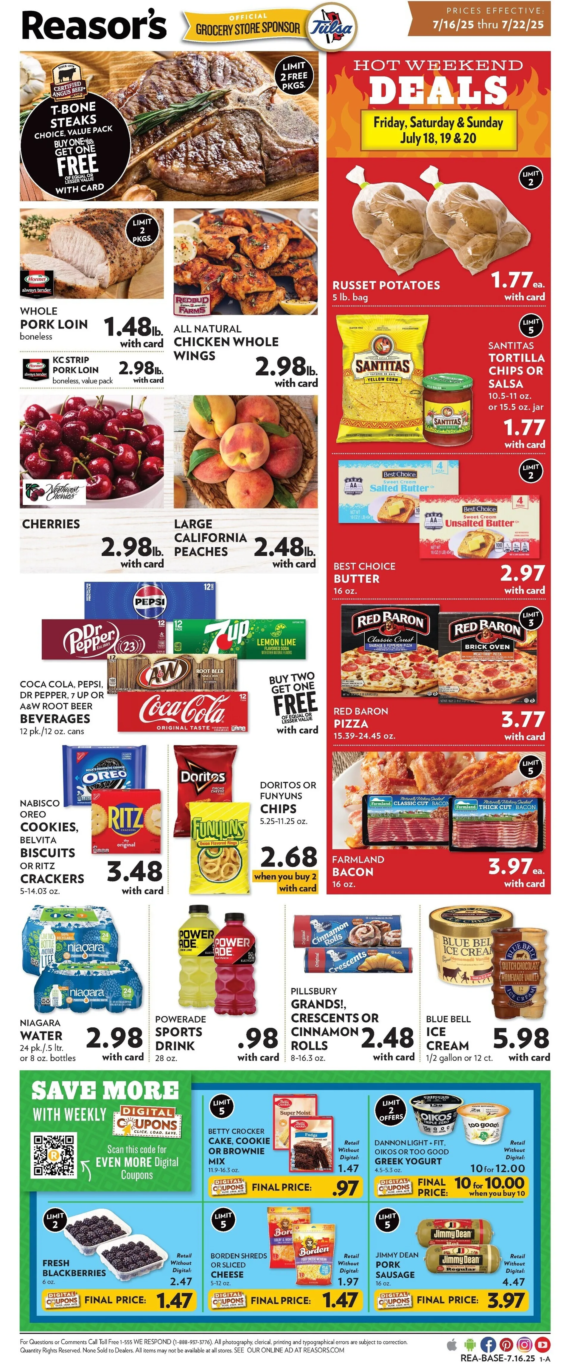 Weekly ad Reasor's Sales from July 16 to July 22 2025 - Page 1