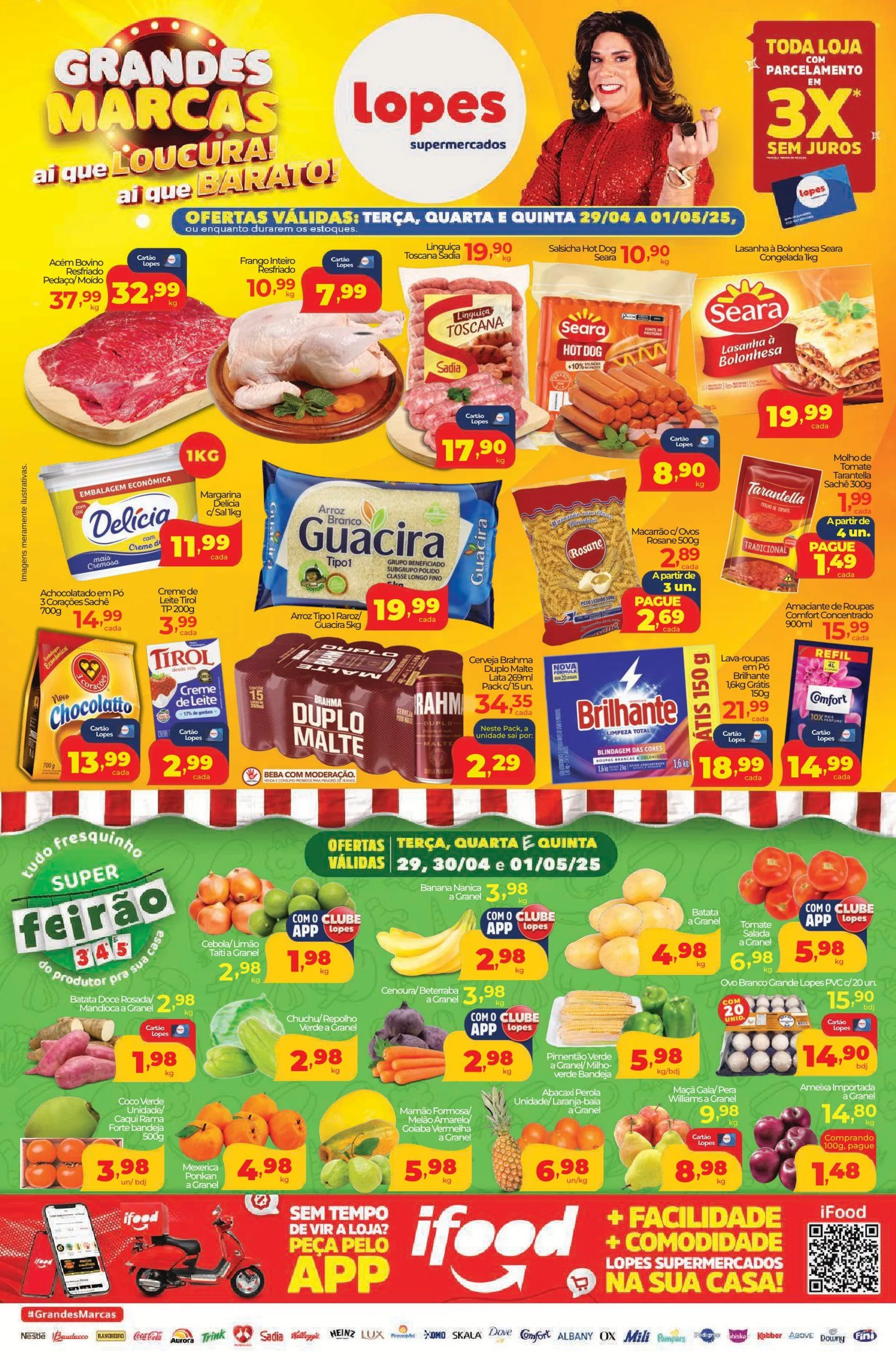 Encarte de Lopes Supermercados Ofertas 29 de abril até 1 de maio 2025 - Pagina 