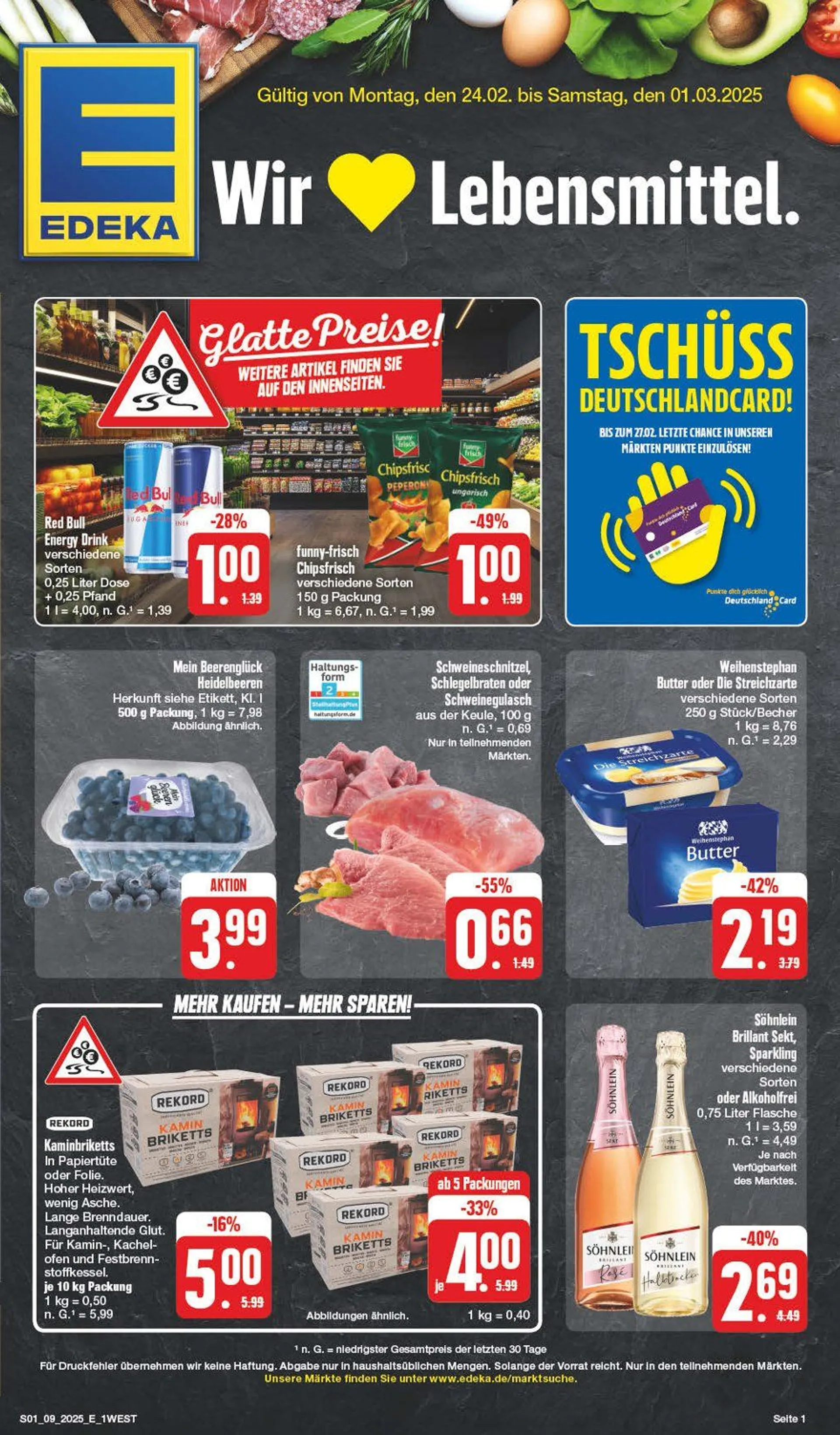 Edeka Prospekt von 24. Februar bis 1. März 2025 - Prospekt seite 1