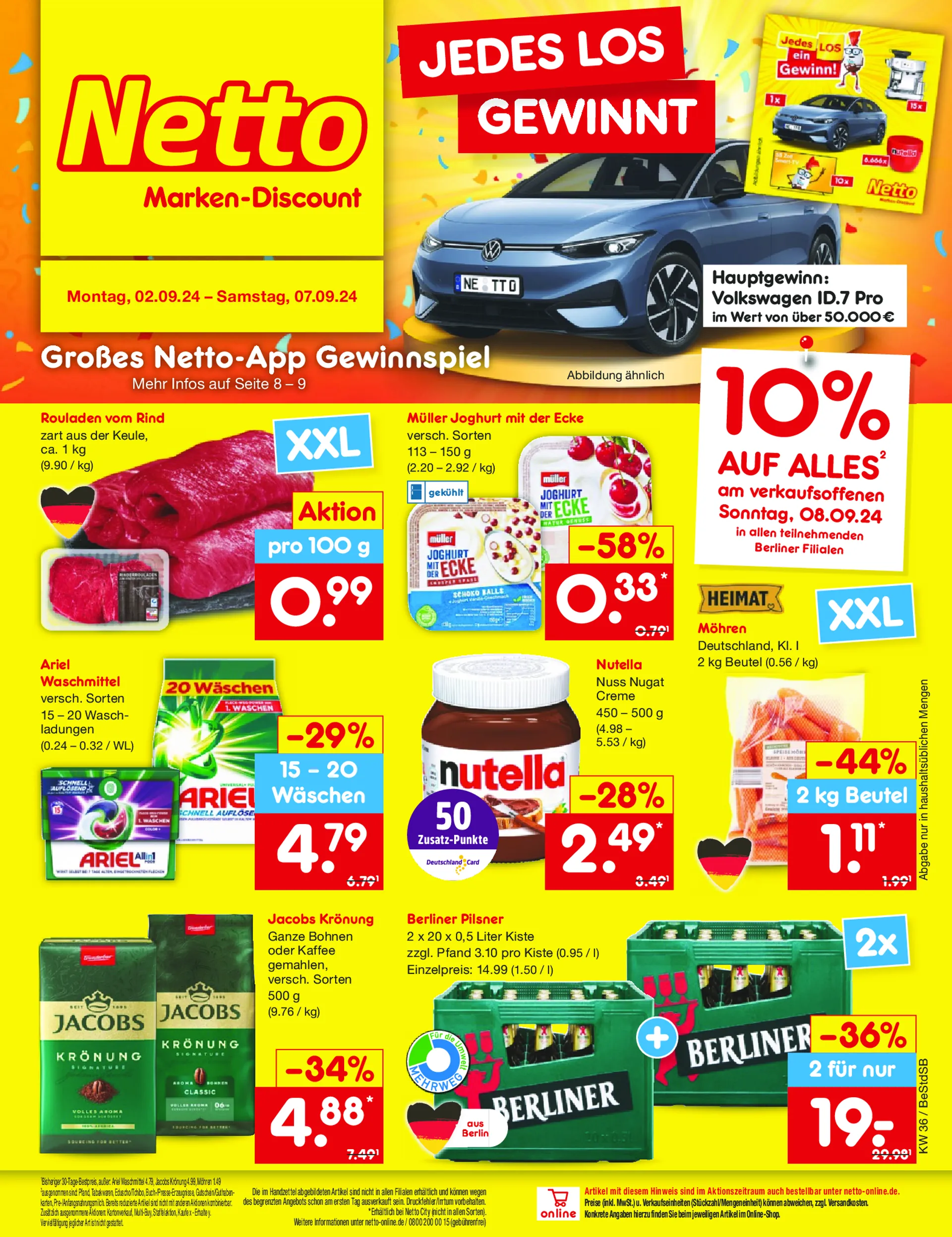 Netto Marken-Discount Prospekts Angebote von 2. September bis 7. September 2024 - Prospekt seite 