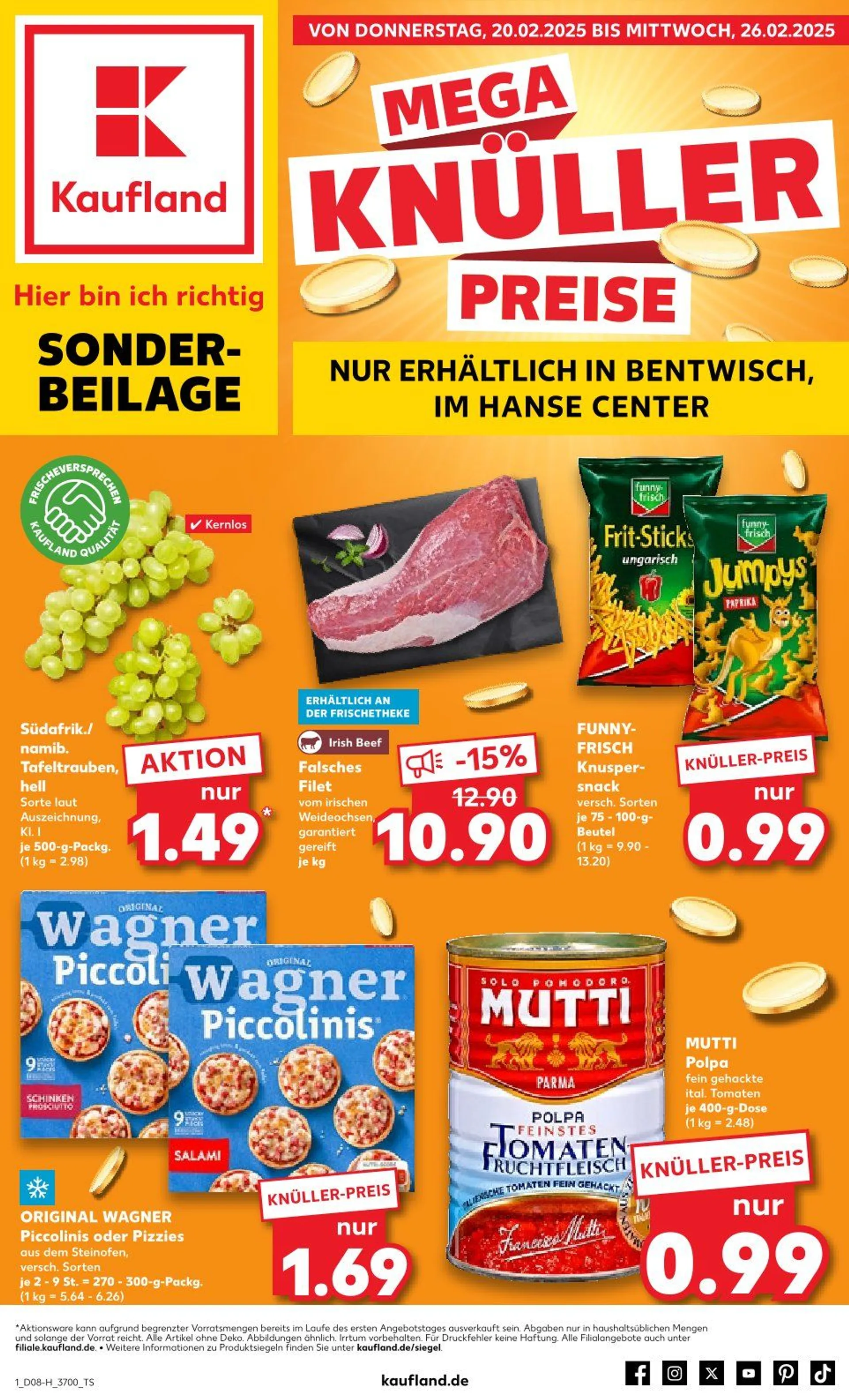 Kaufland Prospekt von 20. Februar bis 26. Februar 2025 - Prospekt seite 1