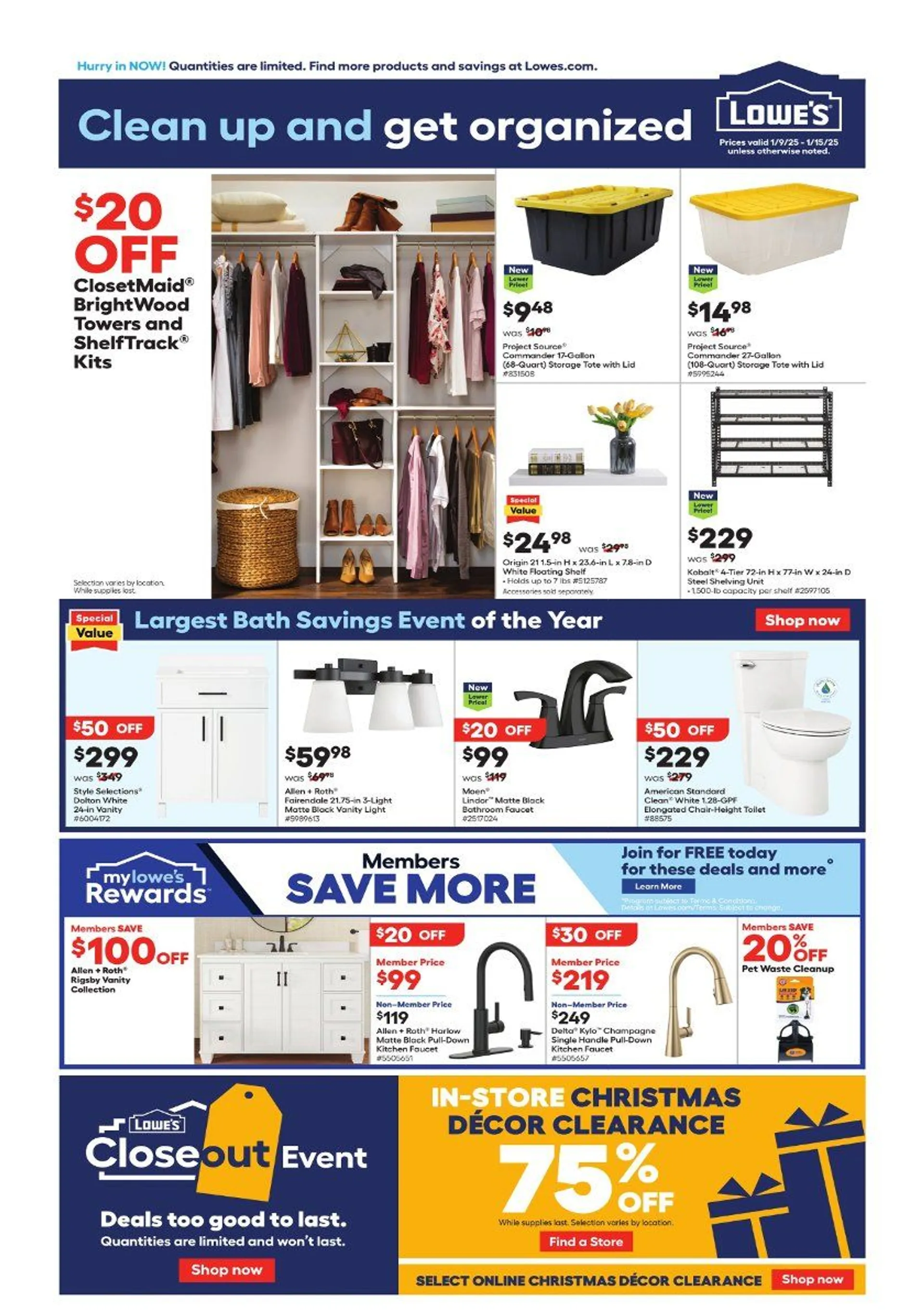 Weekly ad Lowe's Sales from January 9 to January 15 2025 - Page 