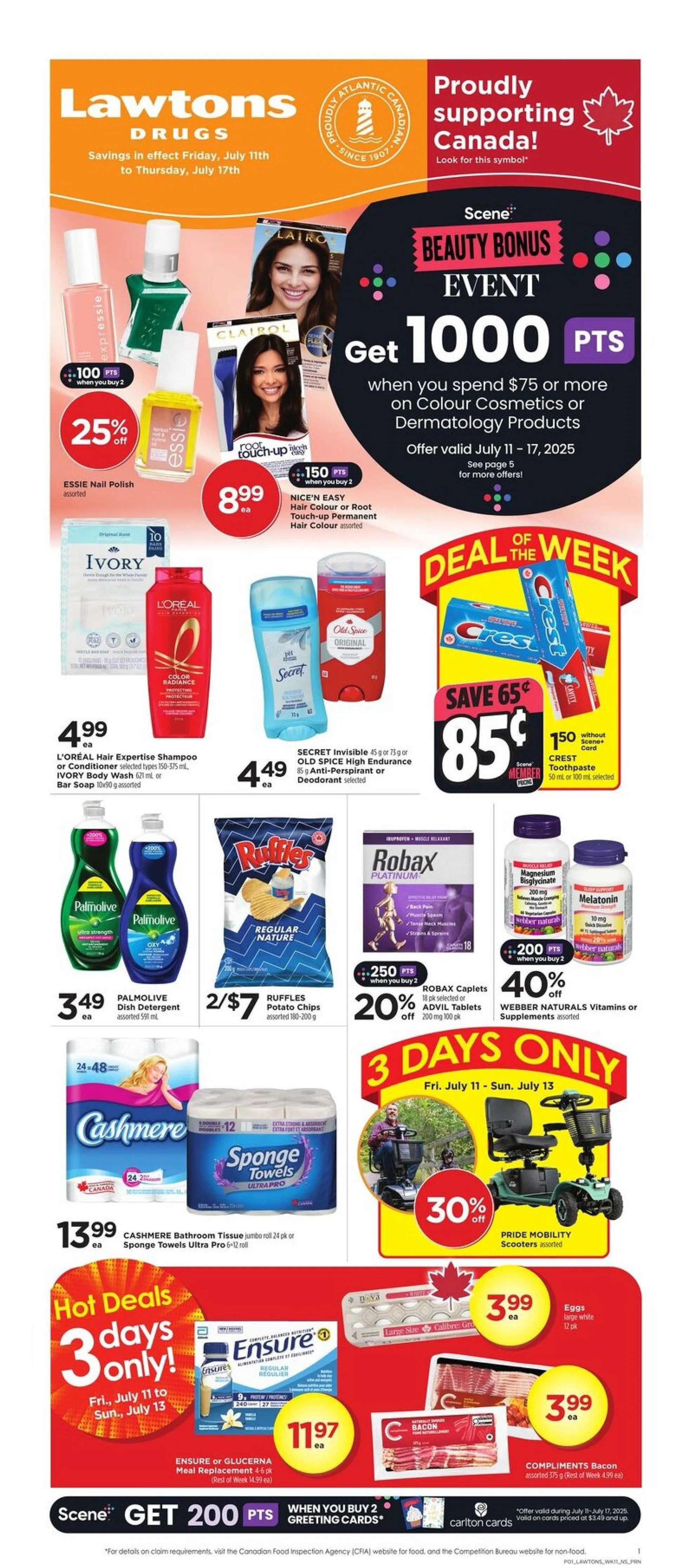 Lawtons Drugs lSales from July 11 to July 17 2025 - flyer page 1