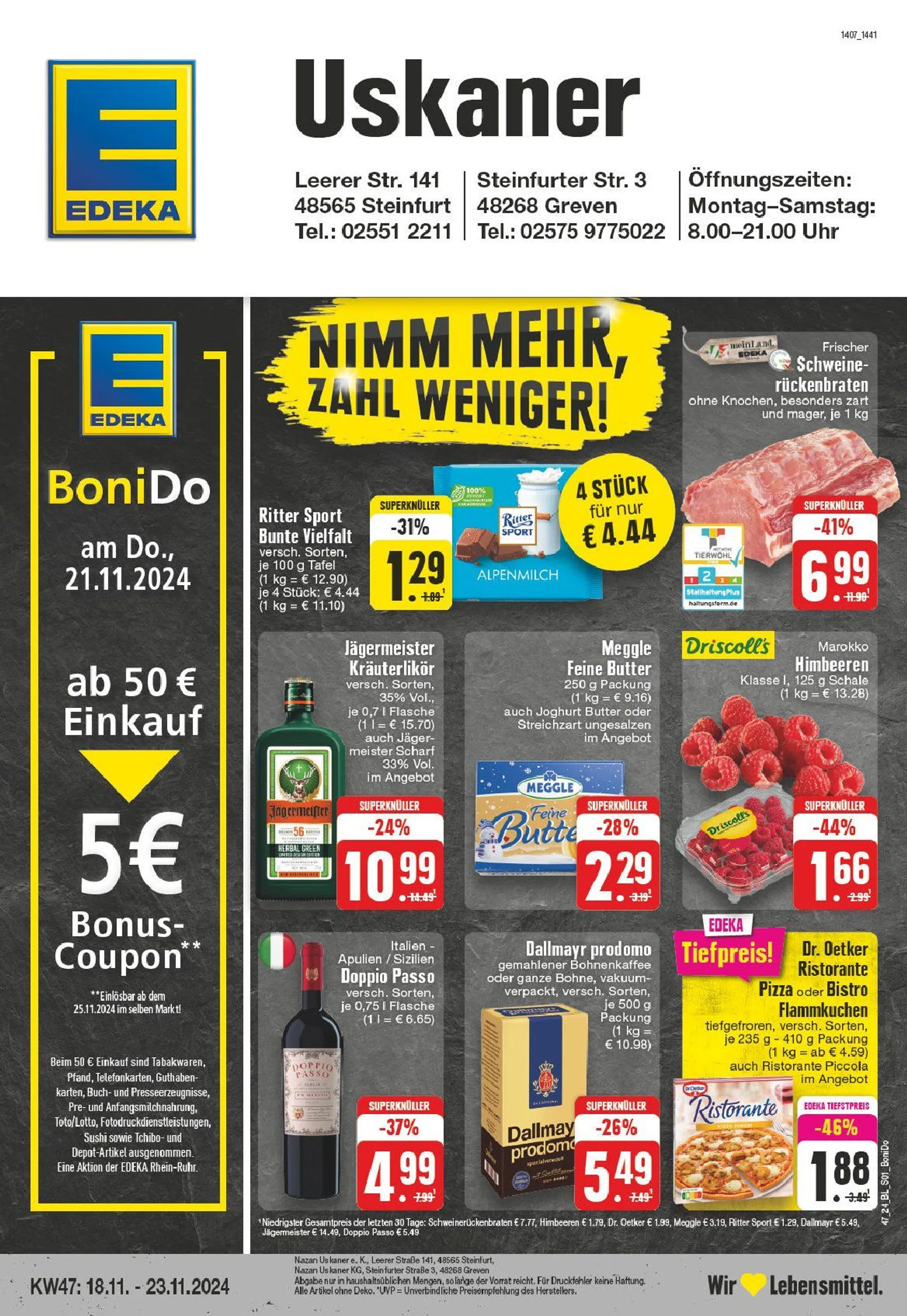 Edeka Prospekt von 18. November bis 23. November 2024 - Prospekt seite 