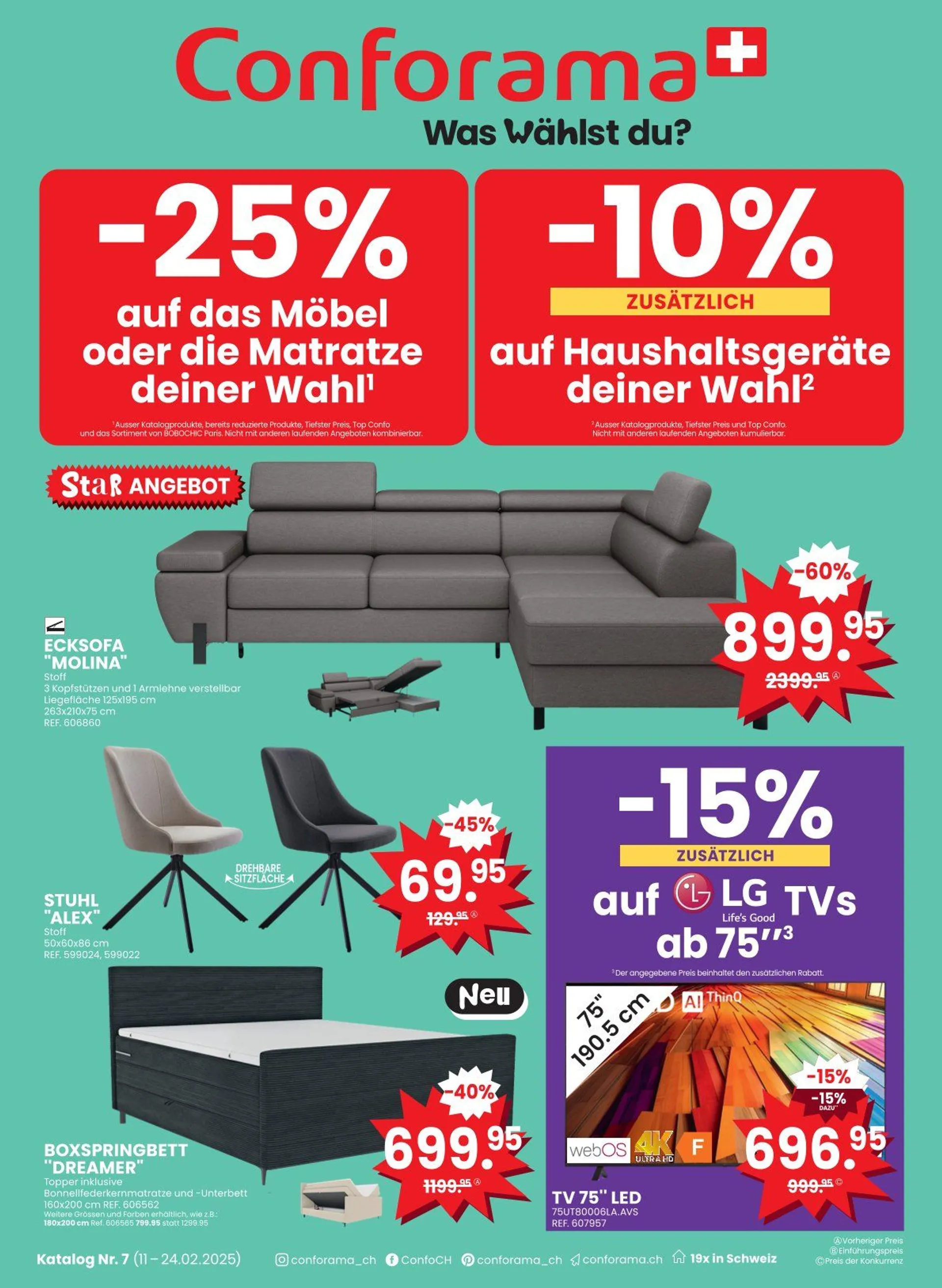 Conforama Prospekt von 11. Februar bis 24. Februar 2025 - Prospekt seite  1