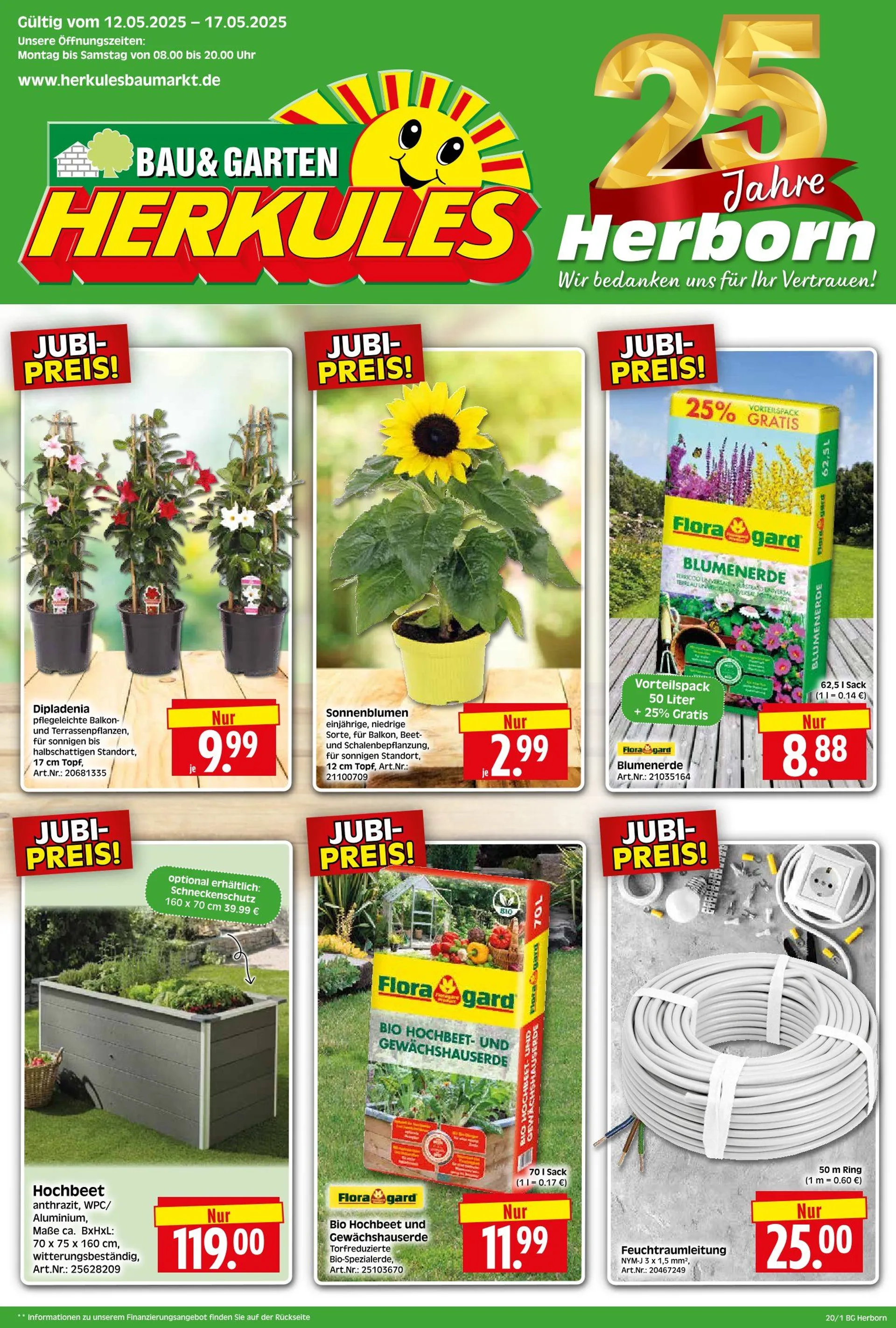 Herkules Baumarkt Prospekte von 12. Mai bis 17. Mai 2025 - Prospekt seite 