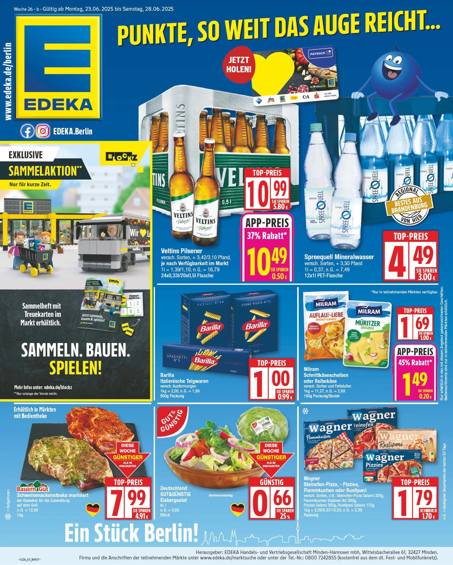 Edeka Prospekt von 22. Juni bis 28. Juni 2025 - Prospekt seite 1