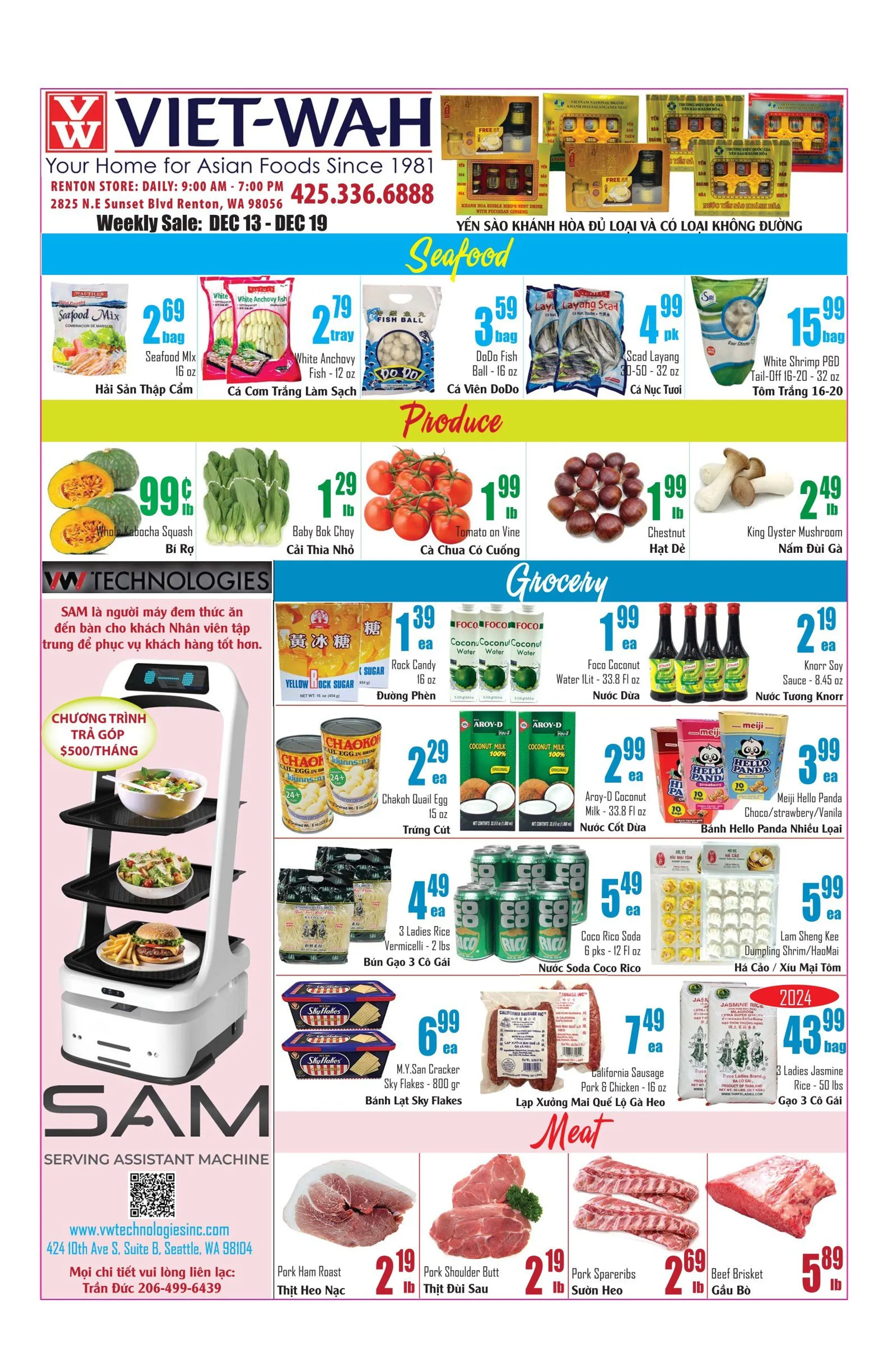 Weekly ad Viet Wah Supermarket Weekly Ad from December 13 to December 19 2024 - Page 