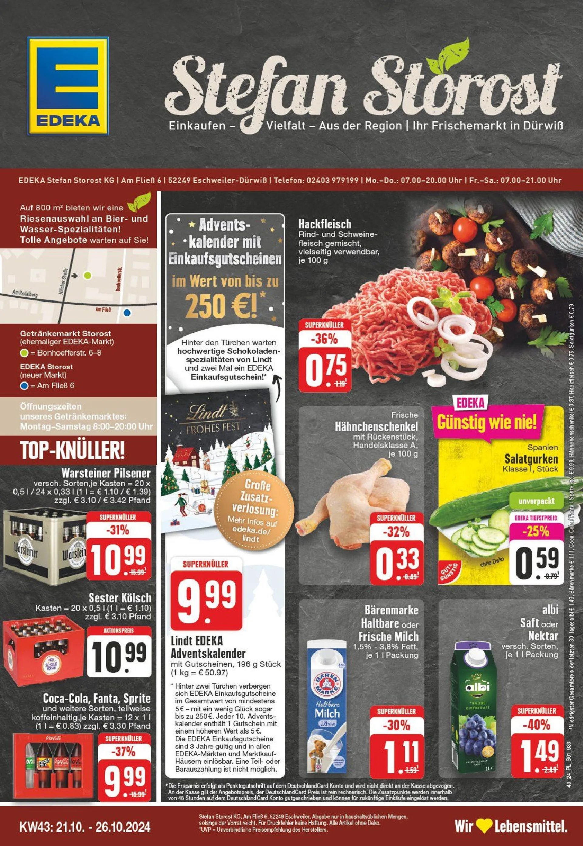 Edeka Prospekt von 21. Oktober bis 26. Oktober 2024 - Prospekt seite 1