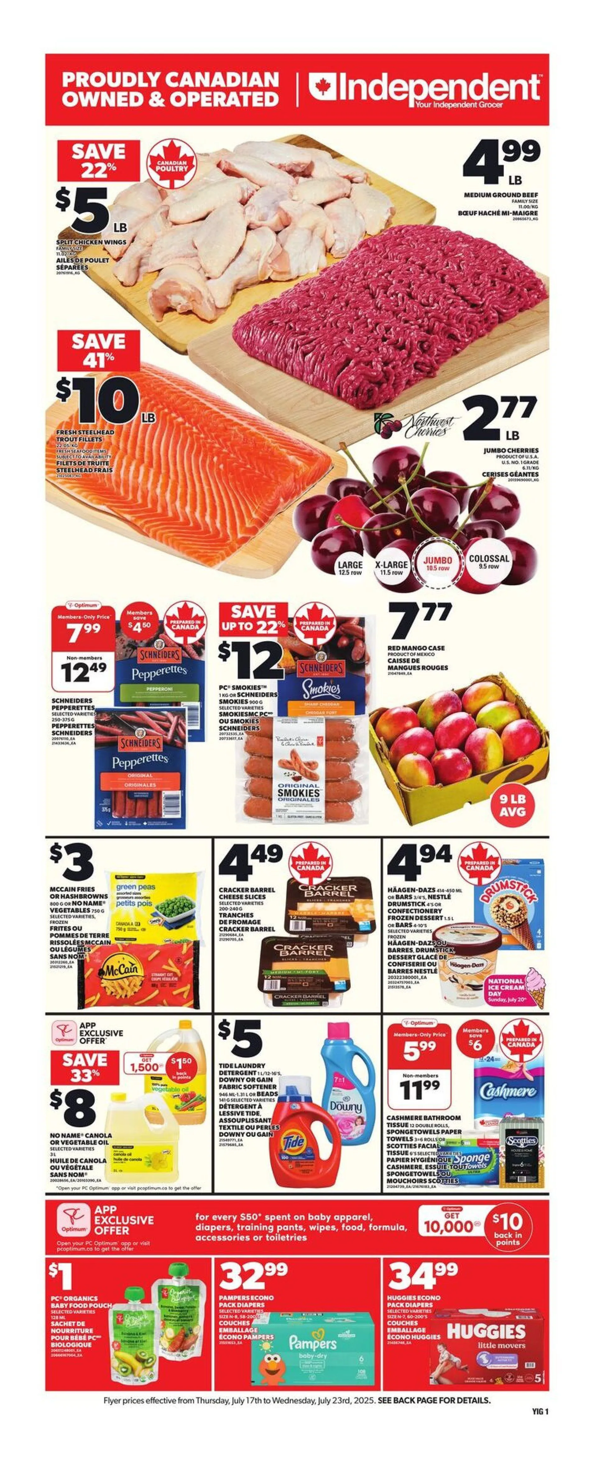Independent flyers  from July 17 to July 23 2025 - flyer page 1