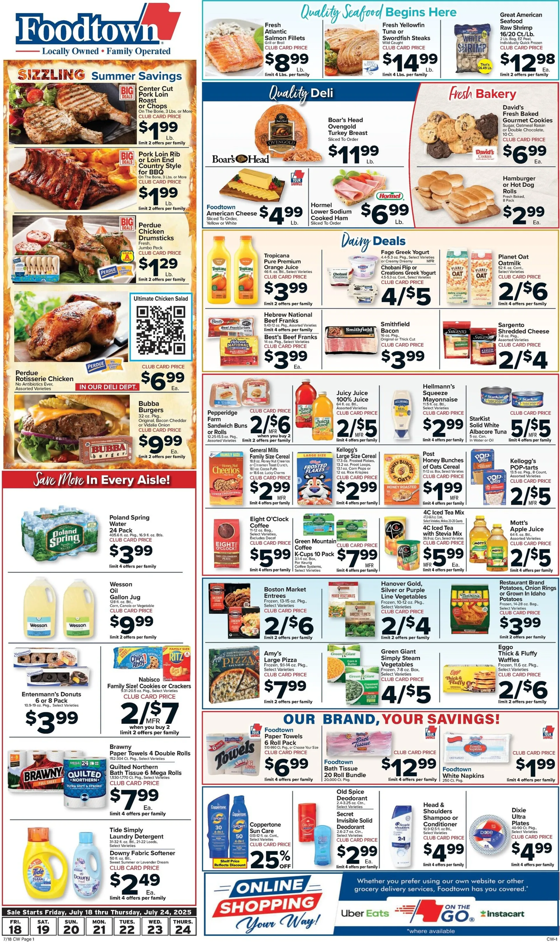 Weekly ad Foodtown Sales from July 18 to July 24 2025 - Page 1