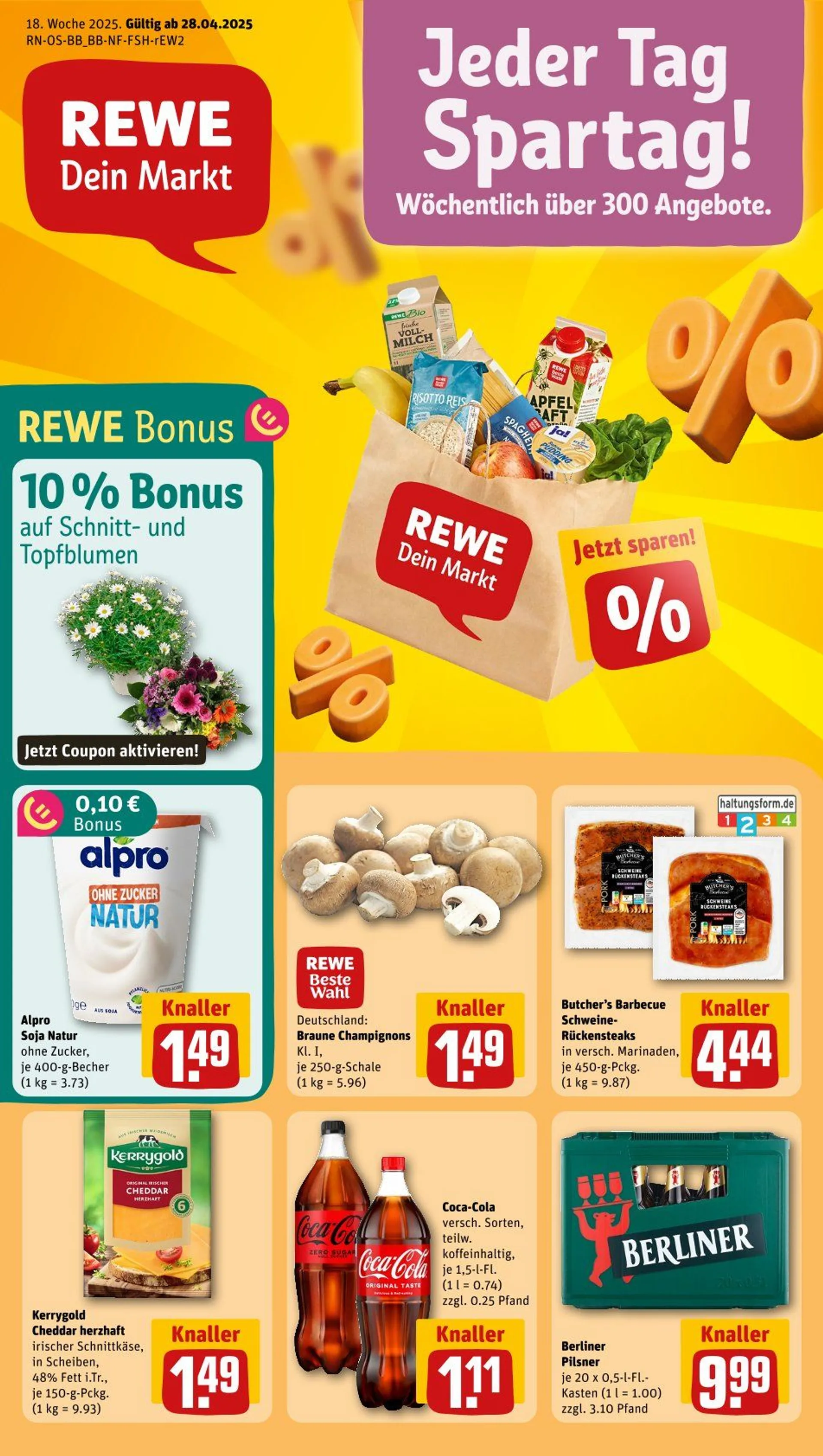 REWE Prospekt von 28. April bis 4. Mai 2025 - Prospekt seite 1