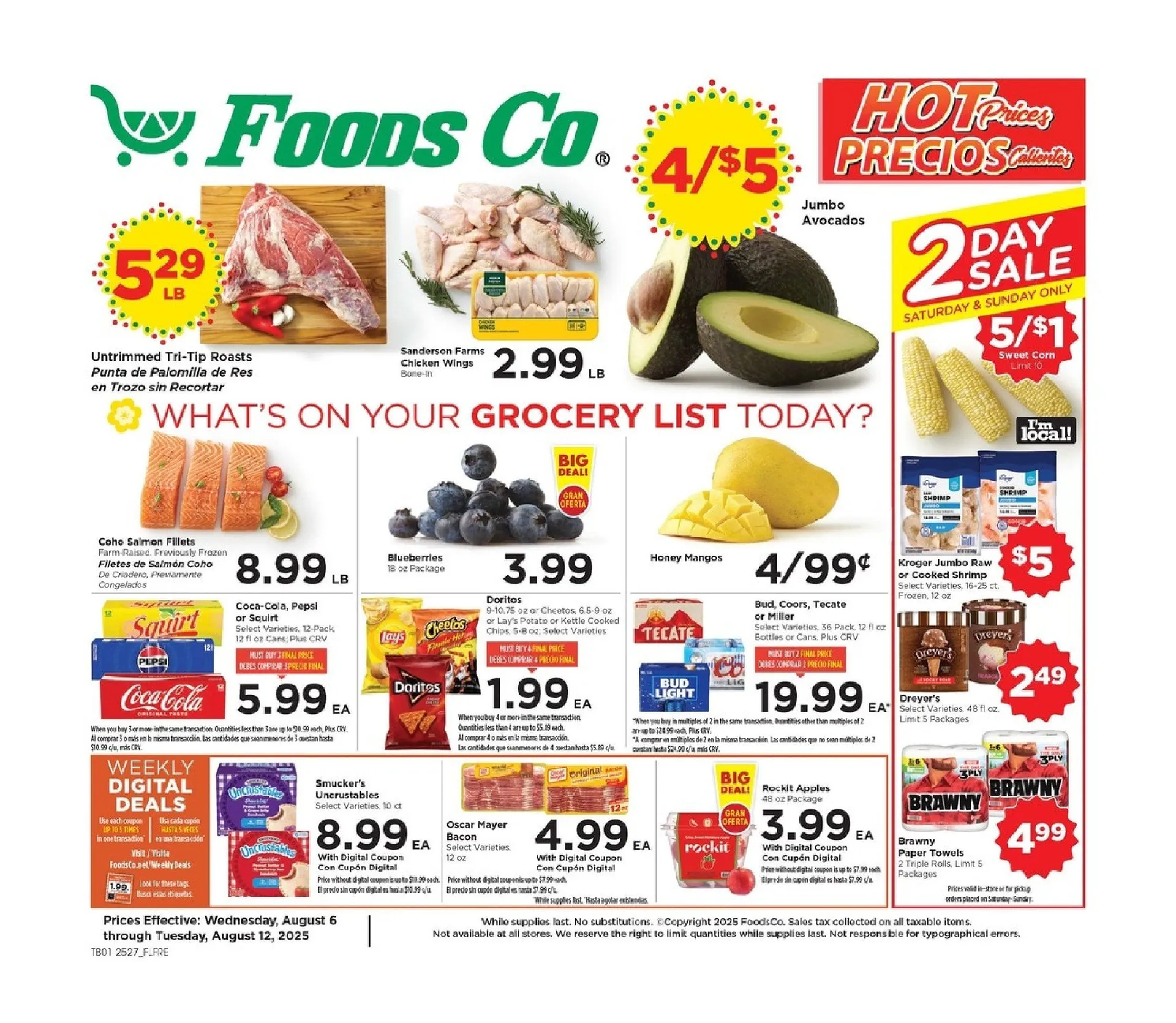 Weekly ad Foods Co. Sales from August 6 to August 12 2025 - Page 1