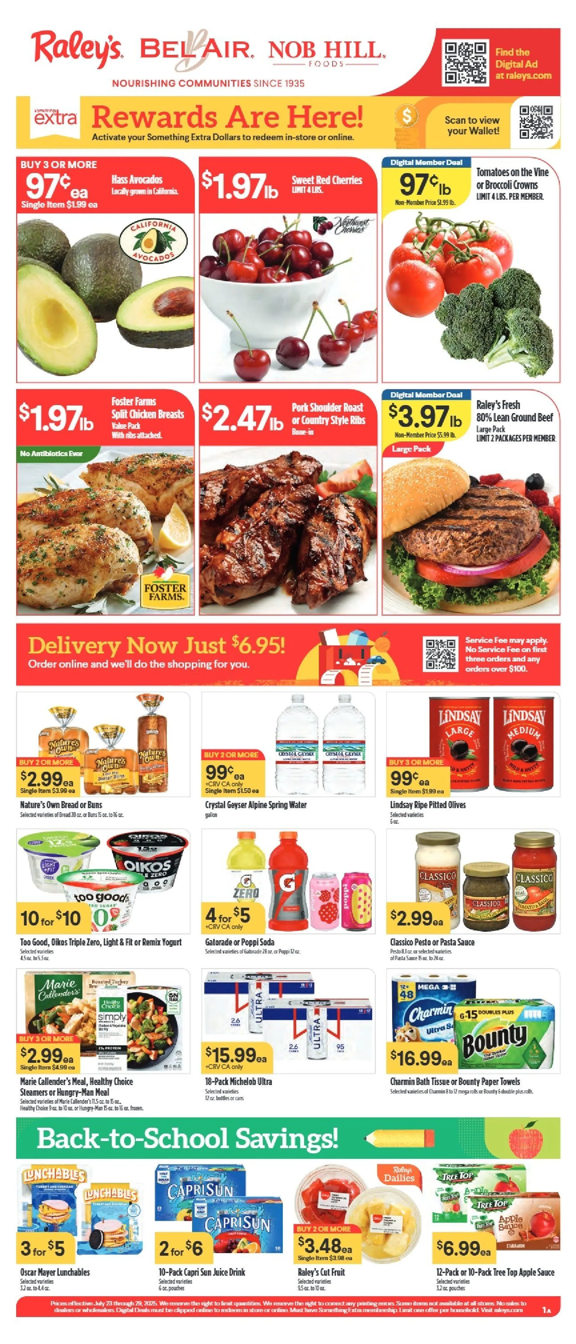 Weekly ad Raley's Sales from July 23 to July 29 2025 - Page 1