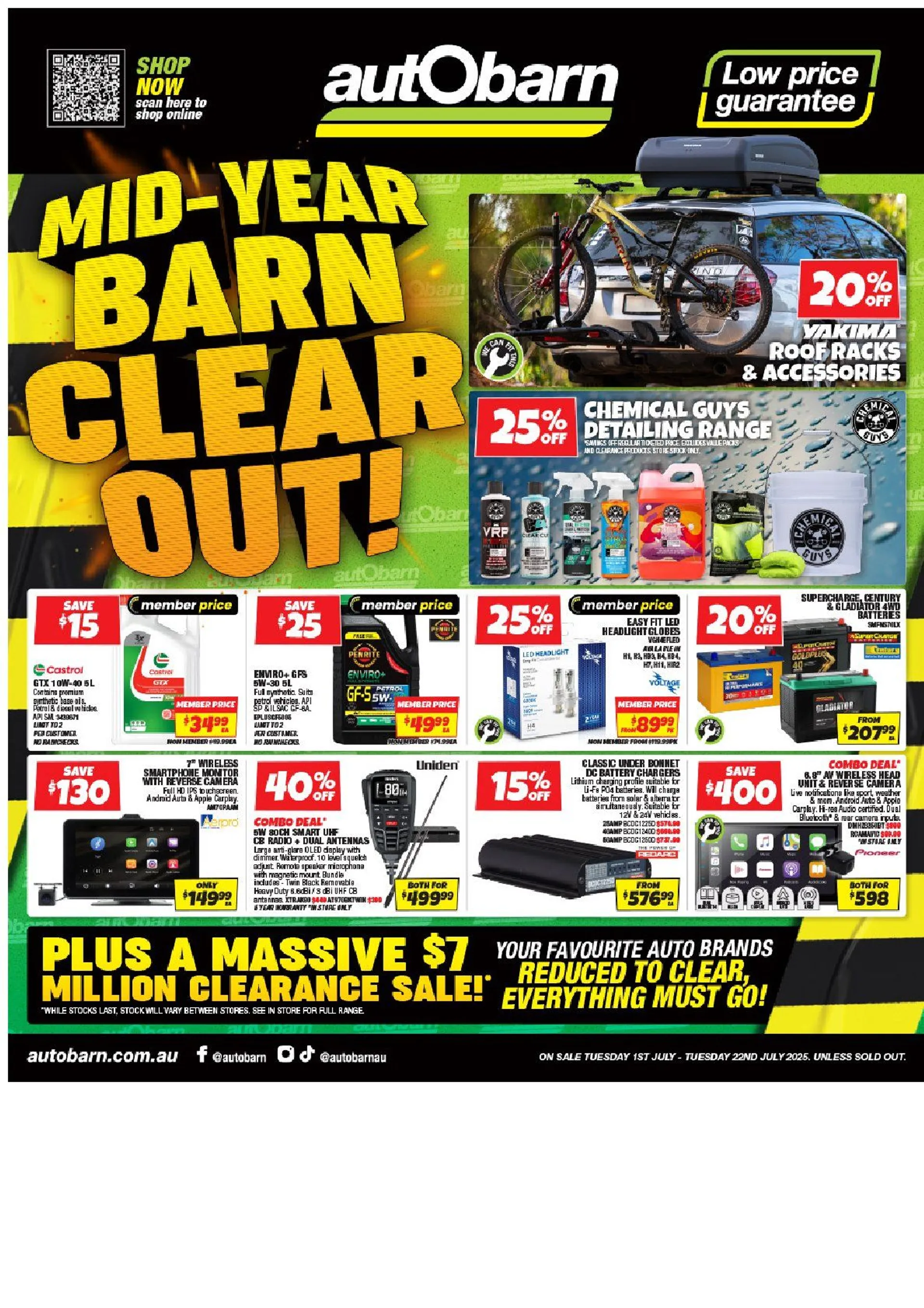 Autobarn catalogues - Weekly specials - Catalogue valid from 1 July to 22 July 2025 - page 1