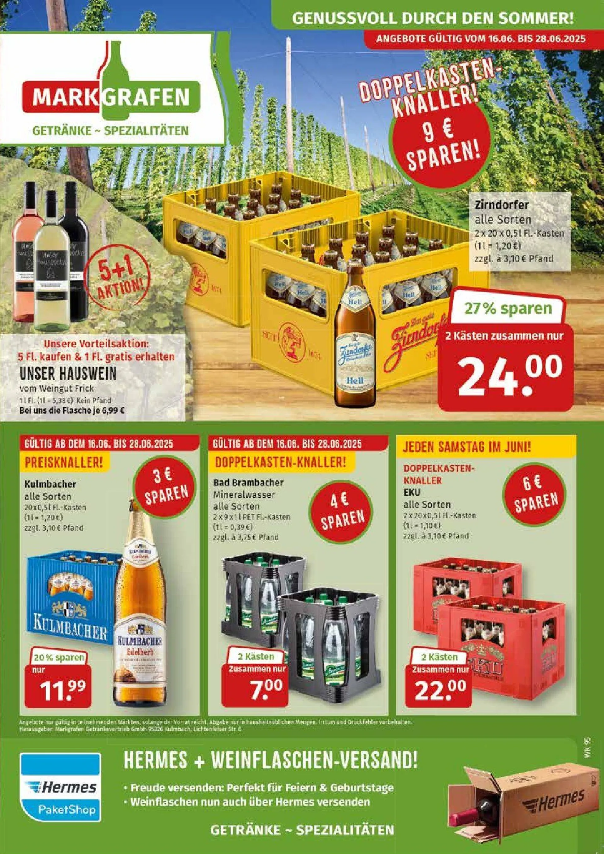 Markgrafen Prospekte  von 16. Juni bis 28. Juni 2025 - Prospekt seite 1
