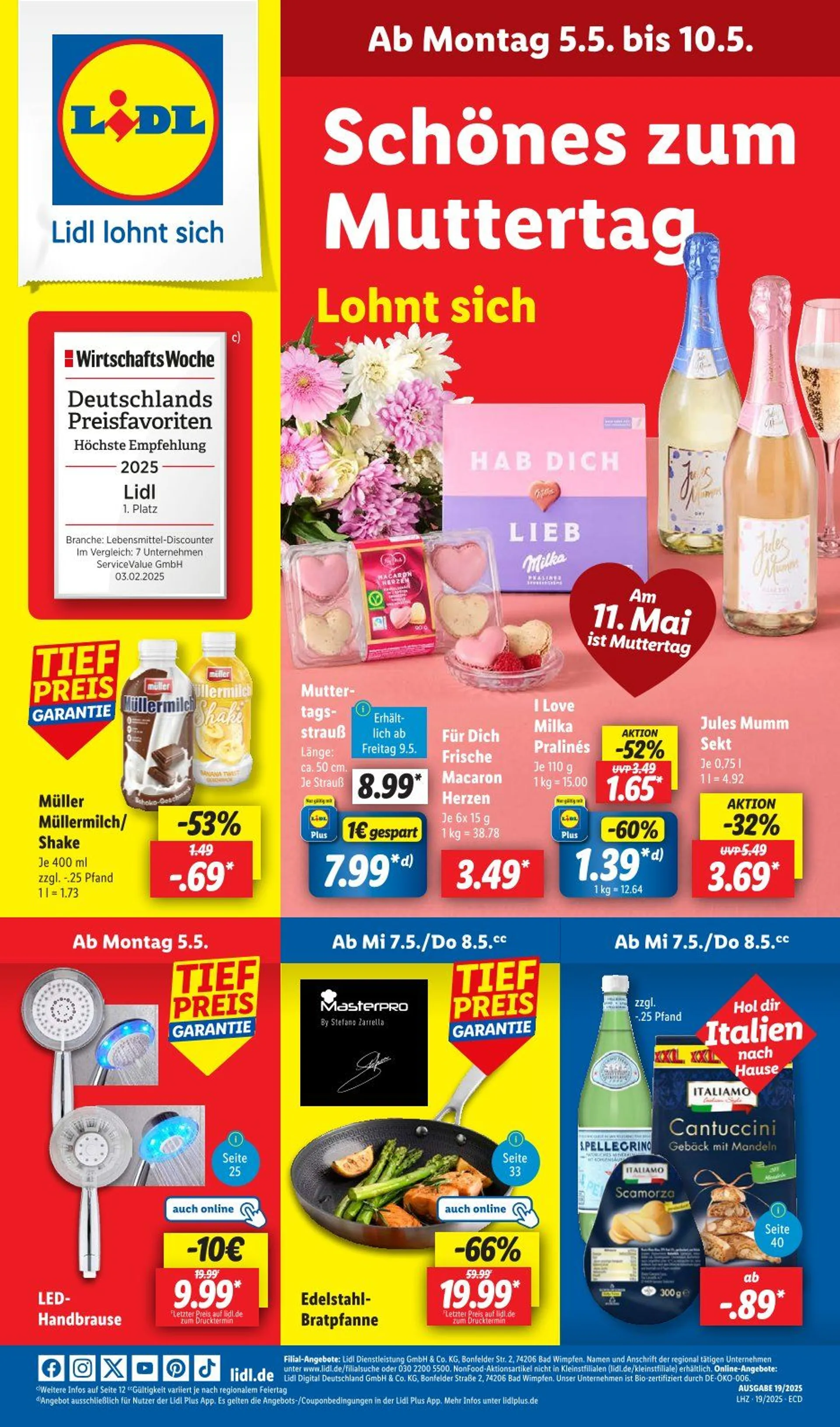 Lidl Prospekt von 5. Mai bis 10. Mai 2025 - Prospekt seite 1