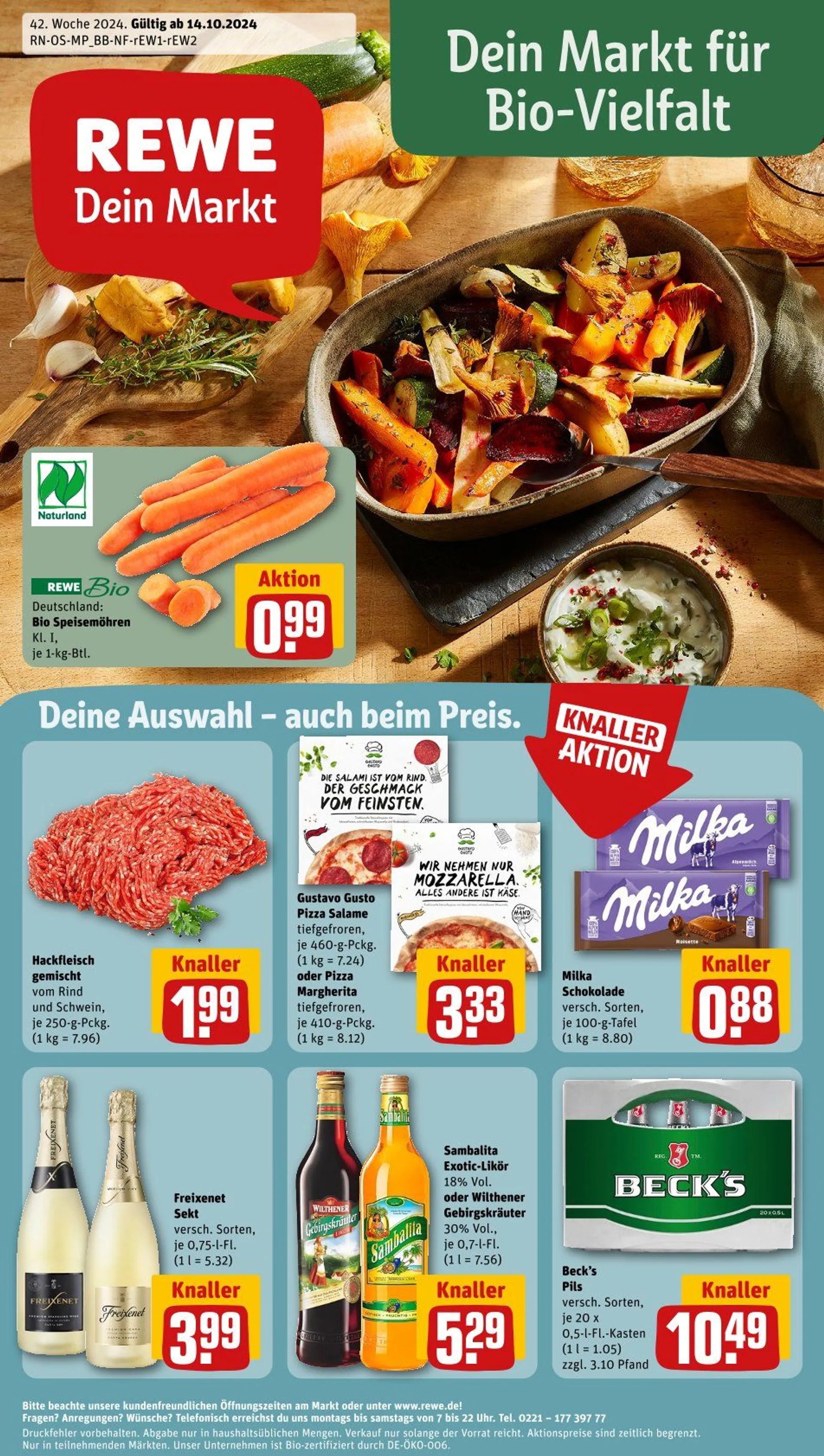 REWE Prospekt von 14. Oktober bis 19. Oktober 2024 - Prospekt seite 1