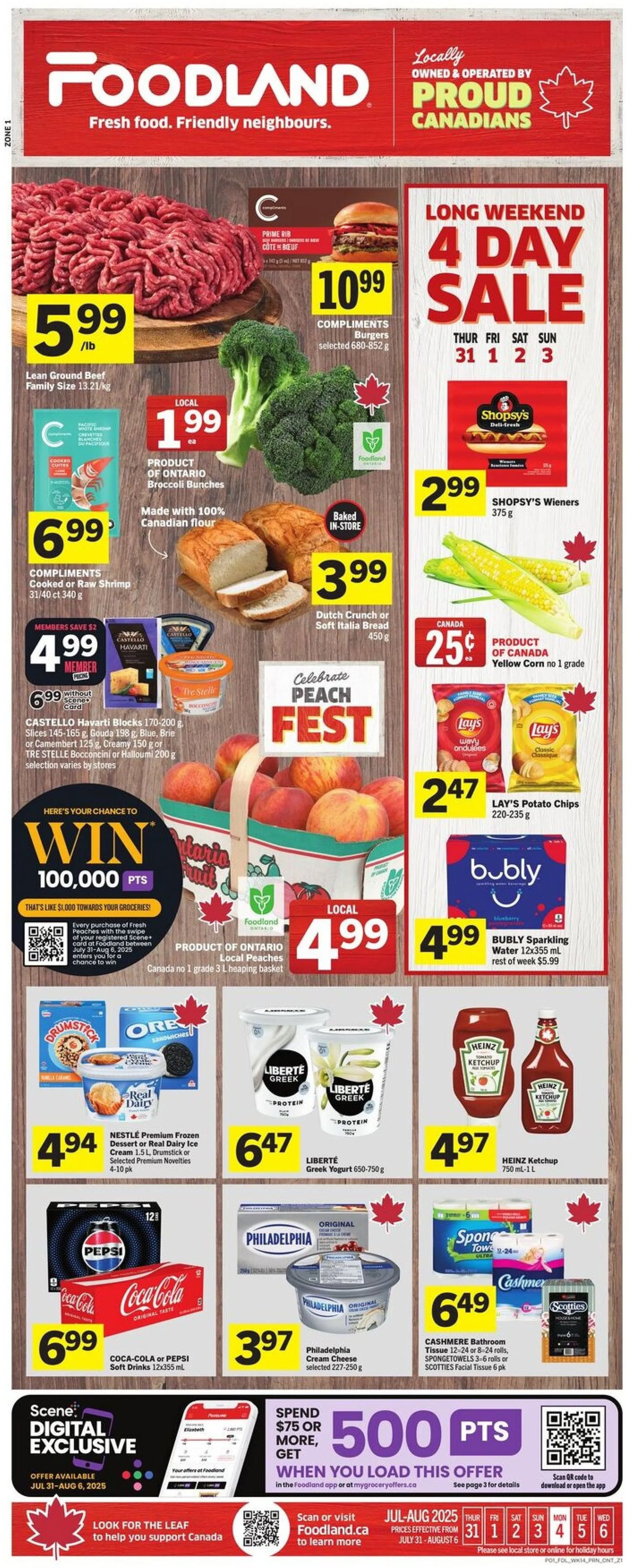 Foodland Sales from July 31 to August 6 2025 - flyer page 1