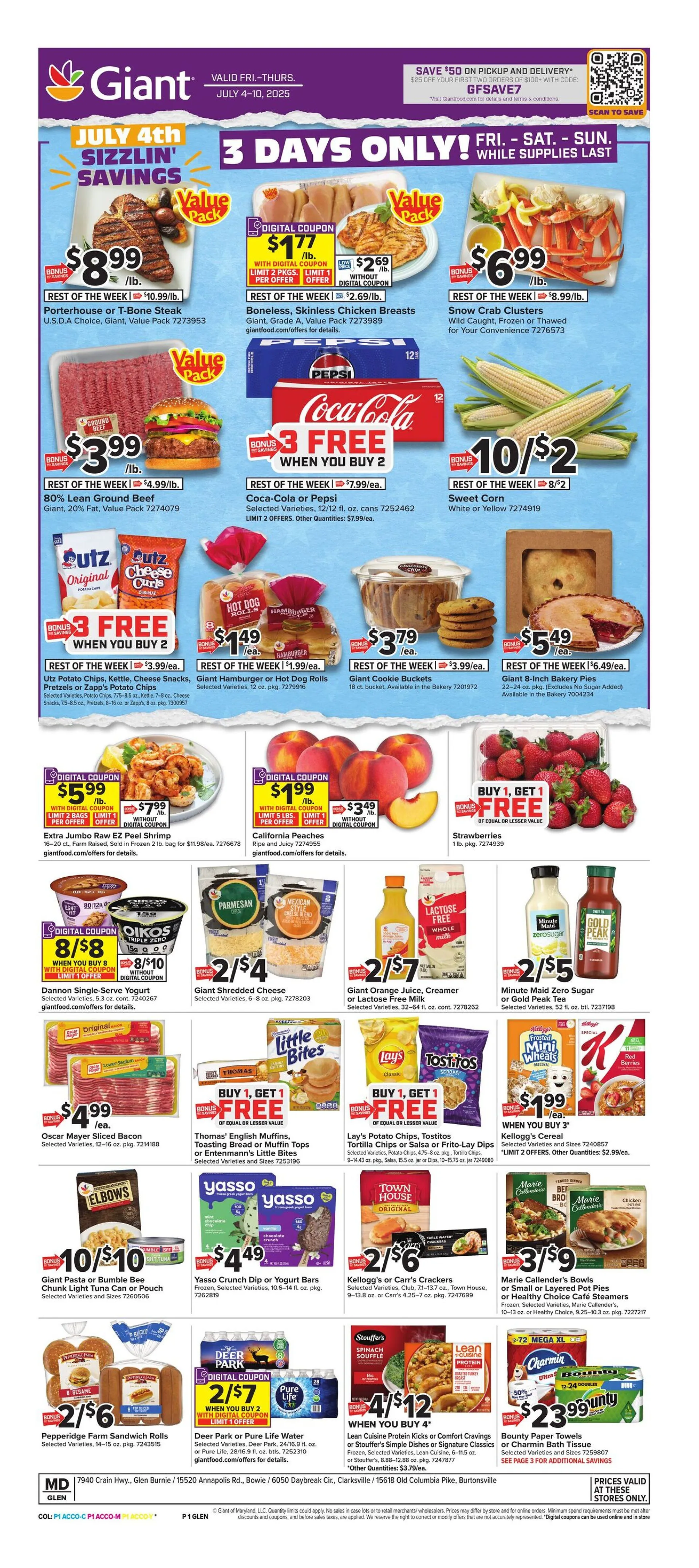 Weekly ad Giant Food weekly ads from July 4 to July 10 2025 - Page 1