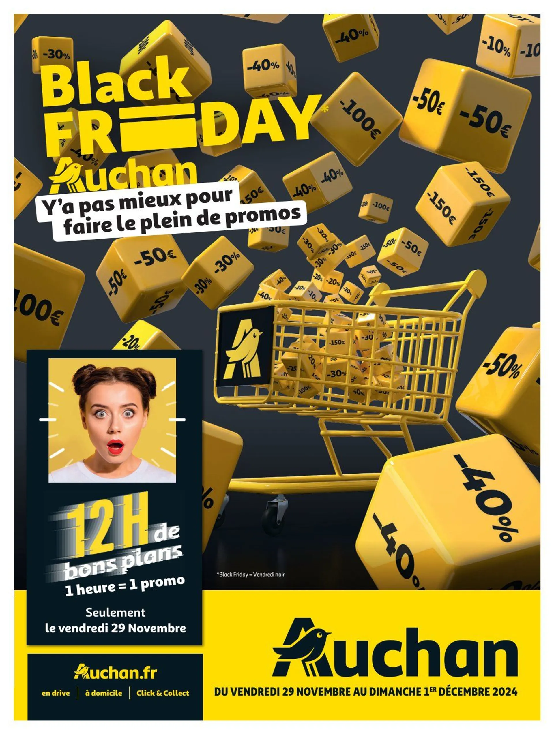 Auchan BLACK FRIDAY  du 29 novembre au 1 décembre 2024 - Catalogue page 1