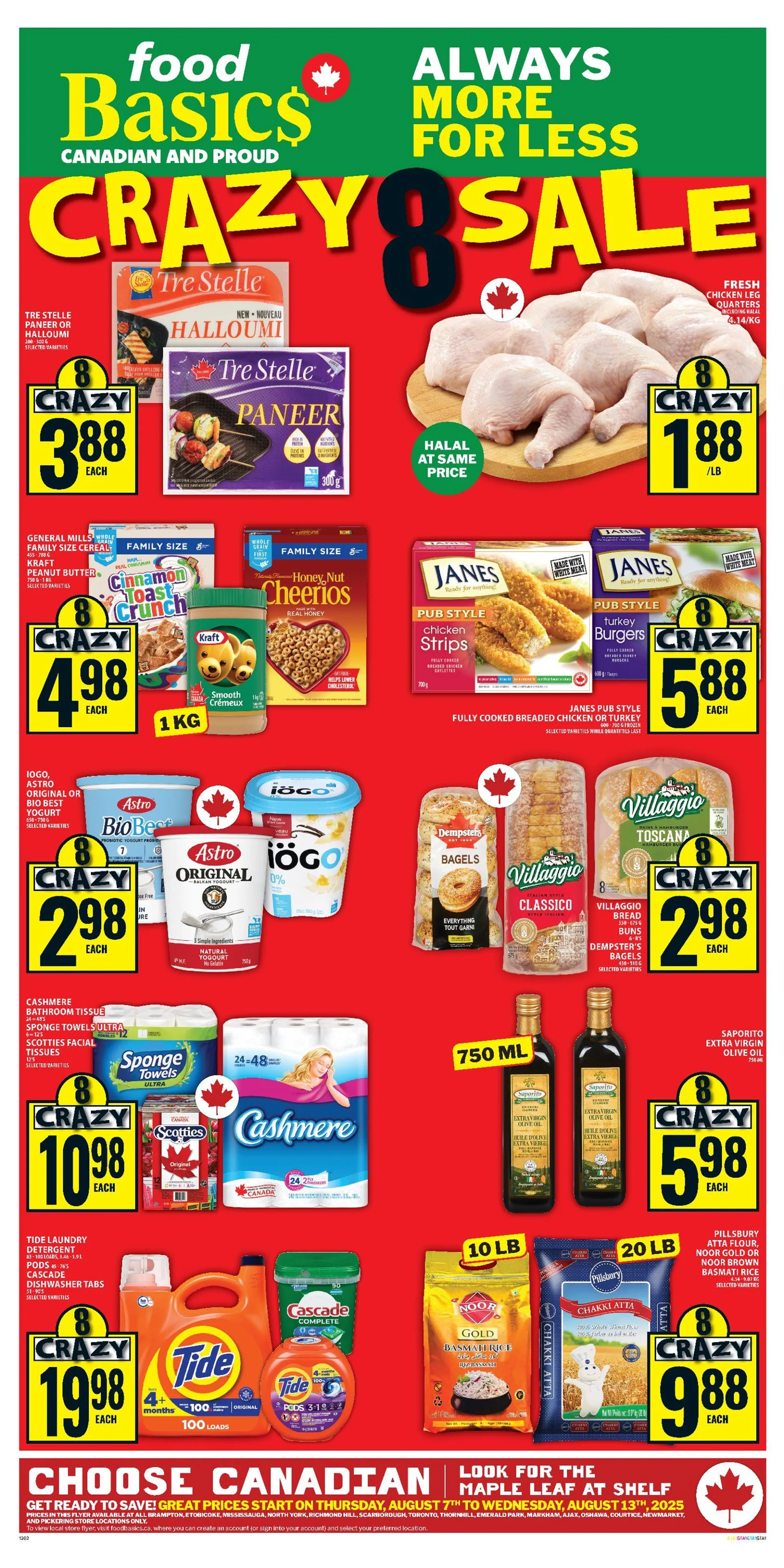 Food Basics Sales from August 7 to August 13 2025 - flyer page 1