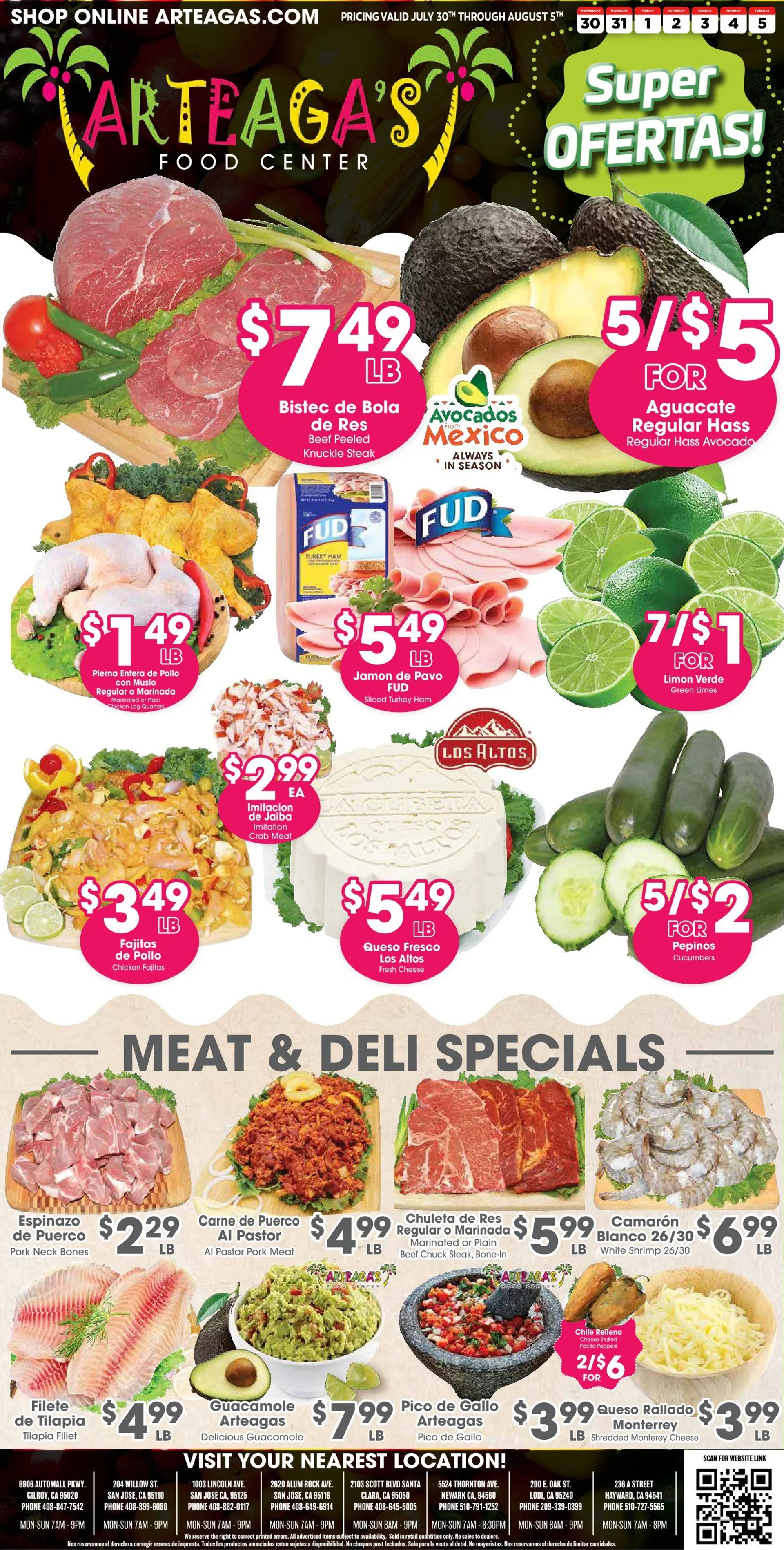 Weekly ad Arteagas Food Center Sales from July 30 to August 5 2025 - Page 1