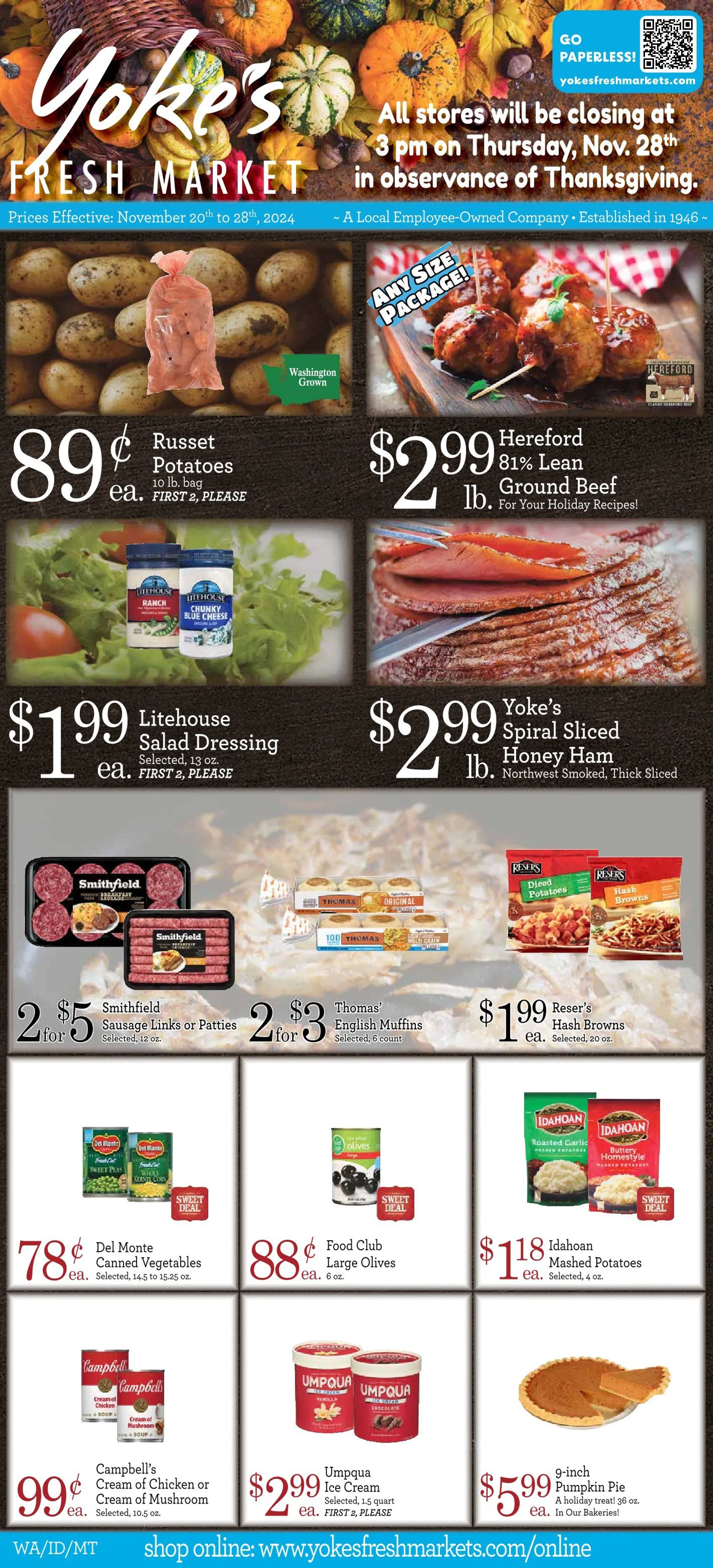 Weekly ad Yoke's Fresh Market Deals from November 27 to November 28 2024 - Page 