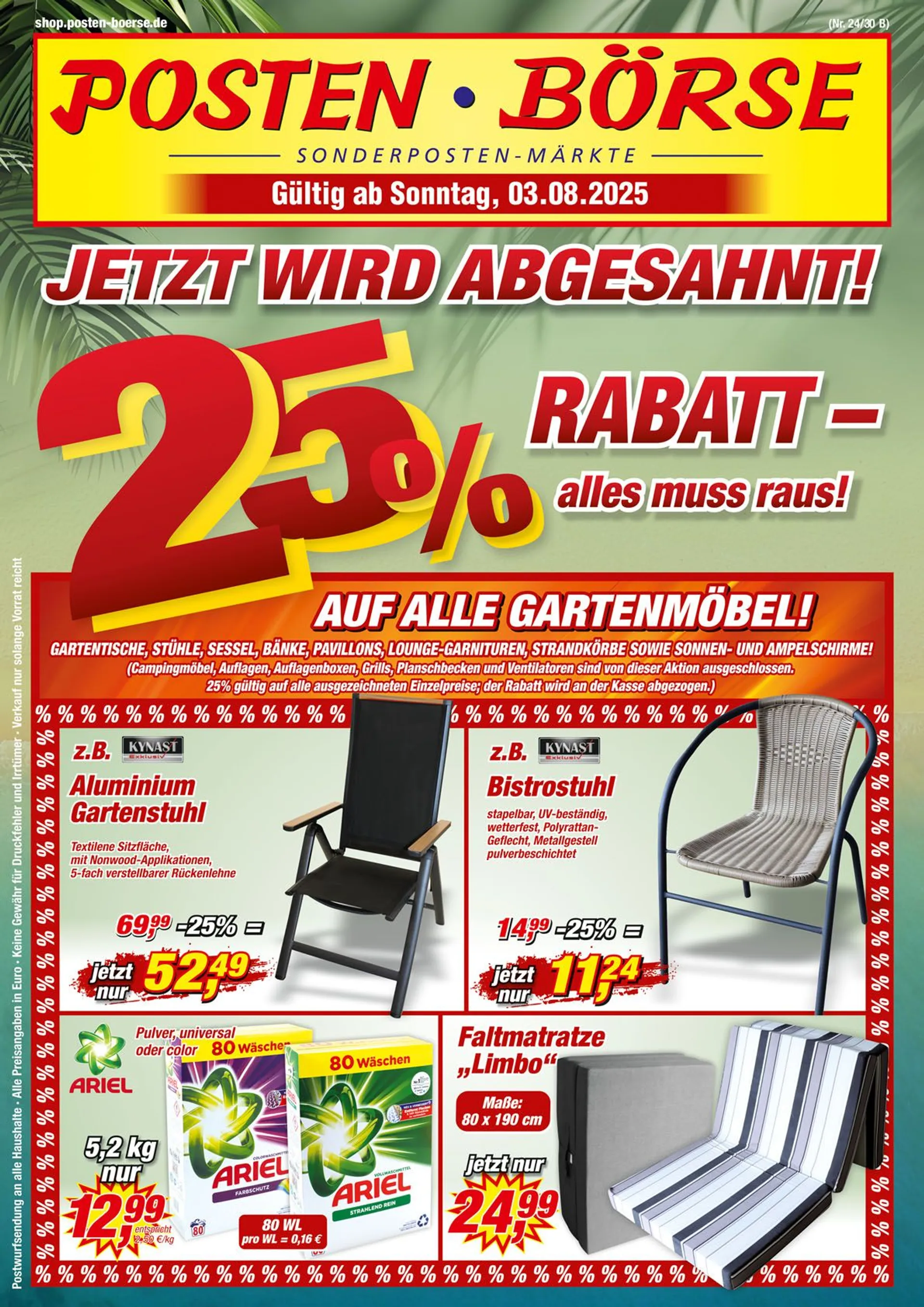 Posten Borse Prospekte  von 3. August bis 9. August 2025 - Prospekt seite 1