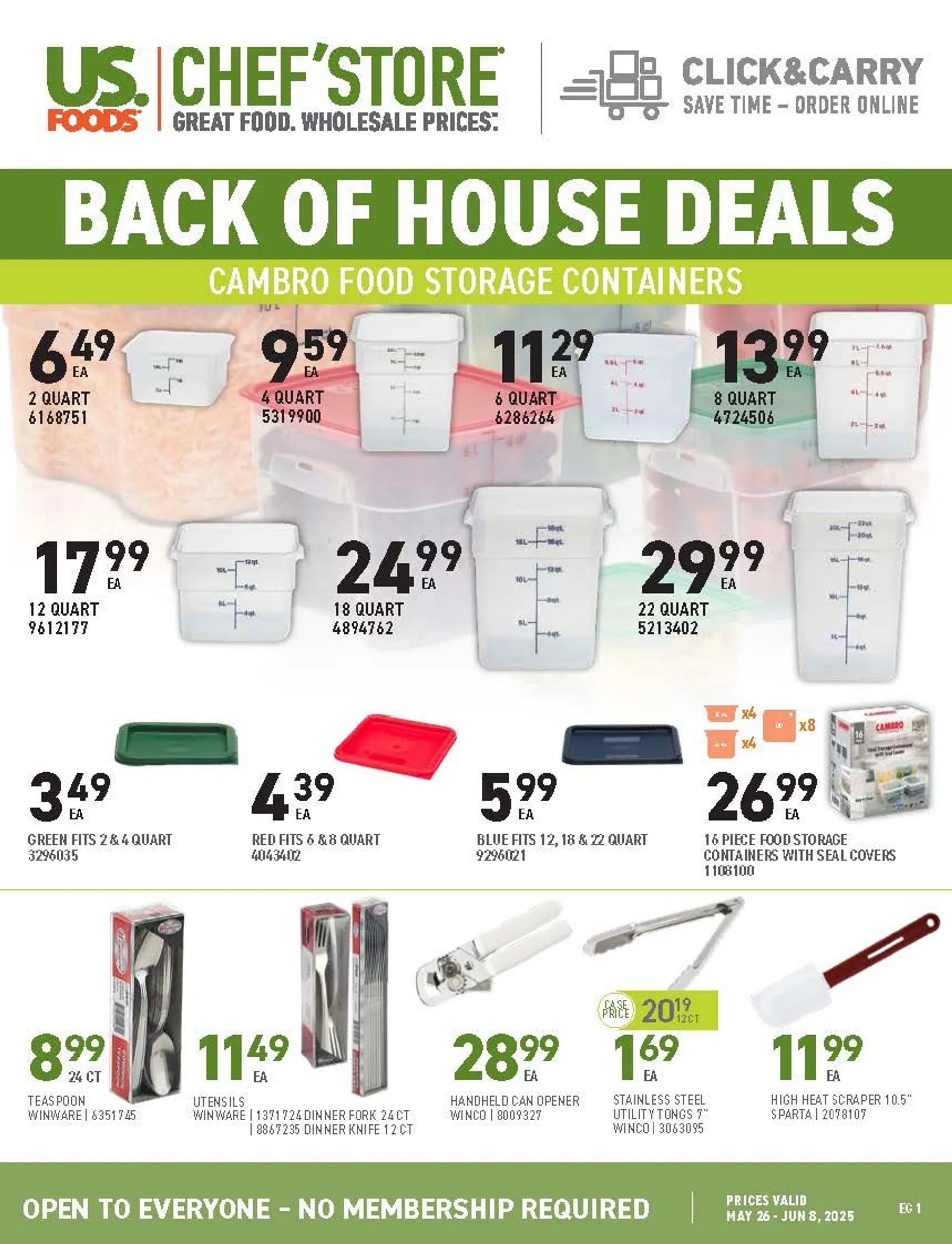 Weekly ad US Foods Chef's Store weekly ads from May 26 to June 8 2025 - Page 1