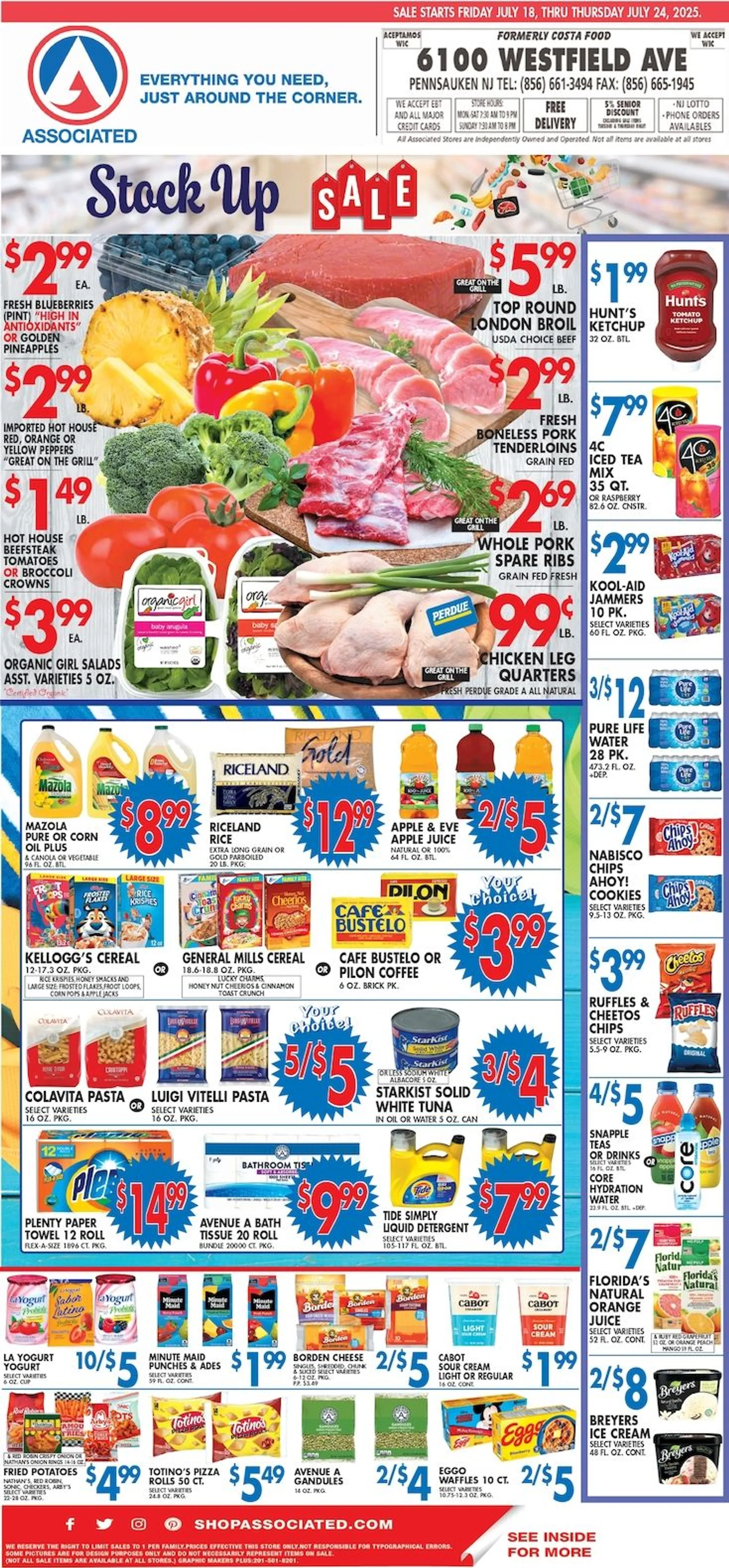 Weekly ad Associated Supermarkets Sales from July 18 to July 24 2025 - Page 1