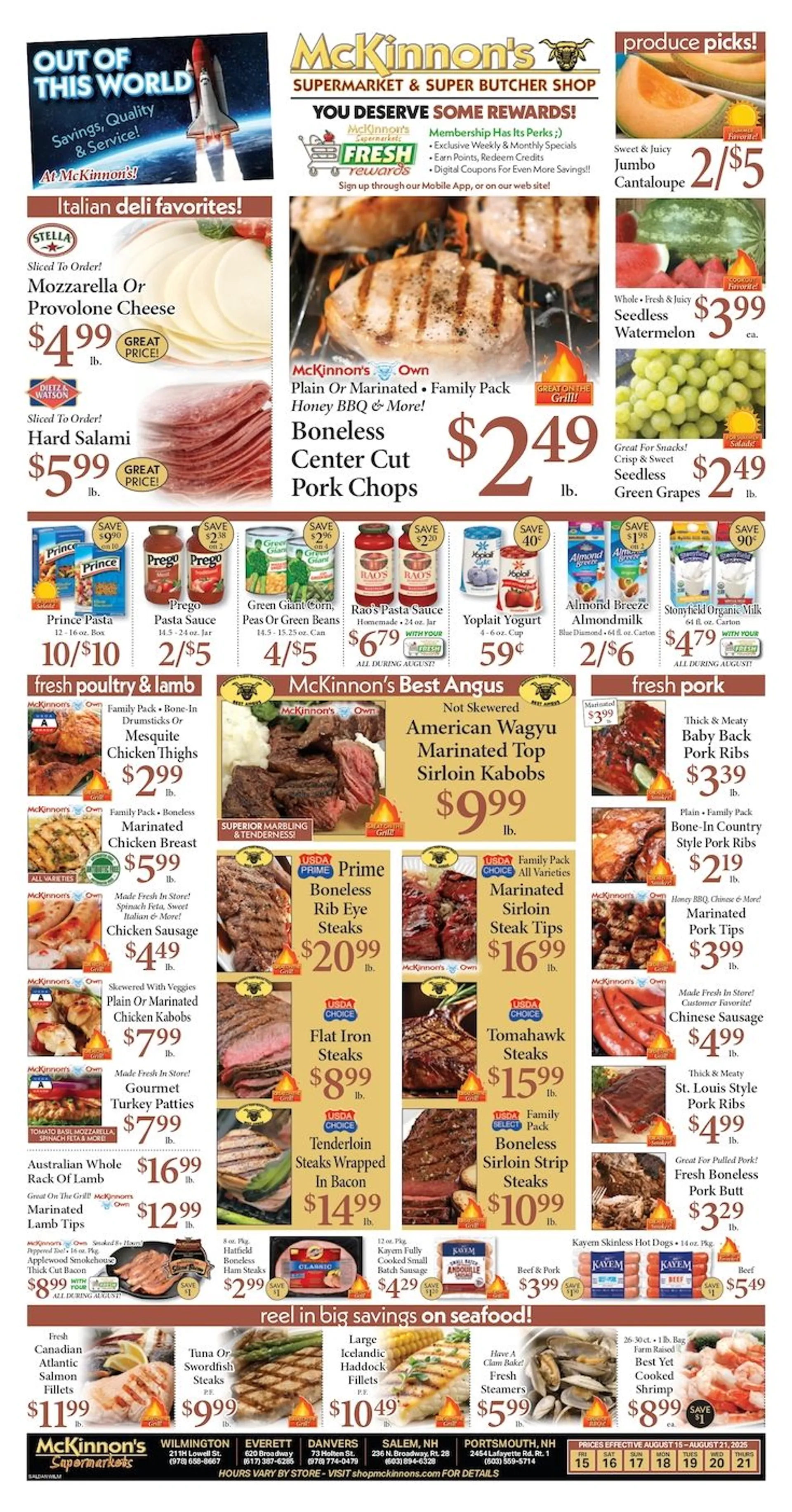 Weekly ad McKinnon's Supermarkets Sales from August 15 to August 21 2025 - Page 1