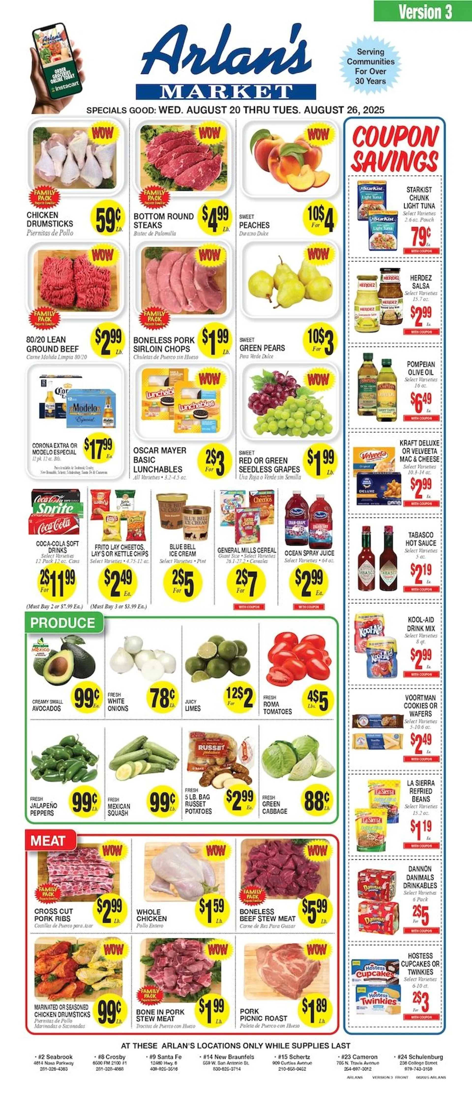 Weekly ad Arlan's Market Sales from August 20 to August 26 2025 - Page 1