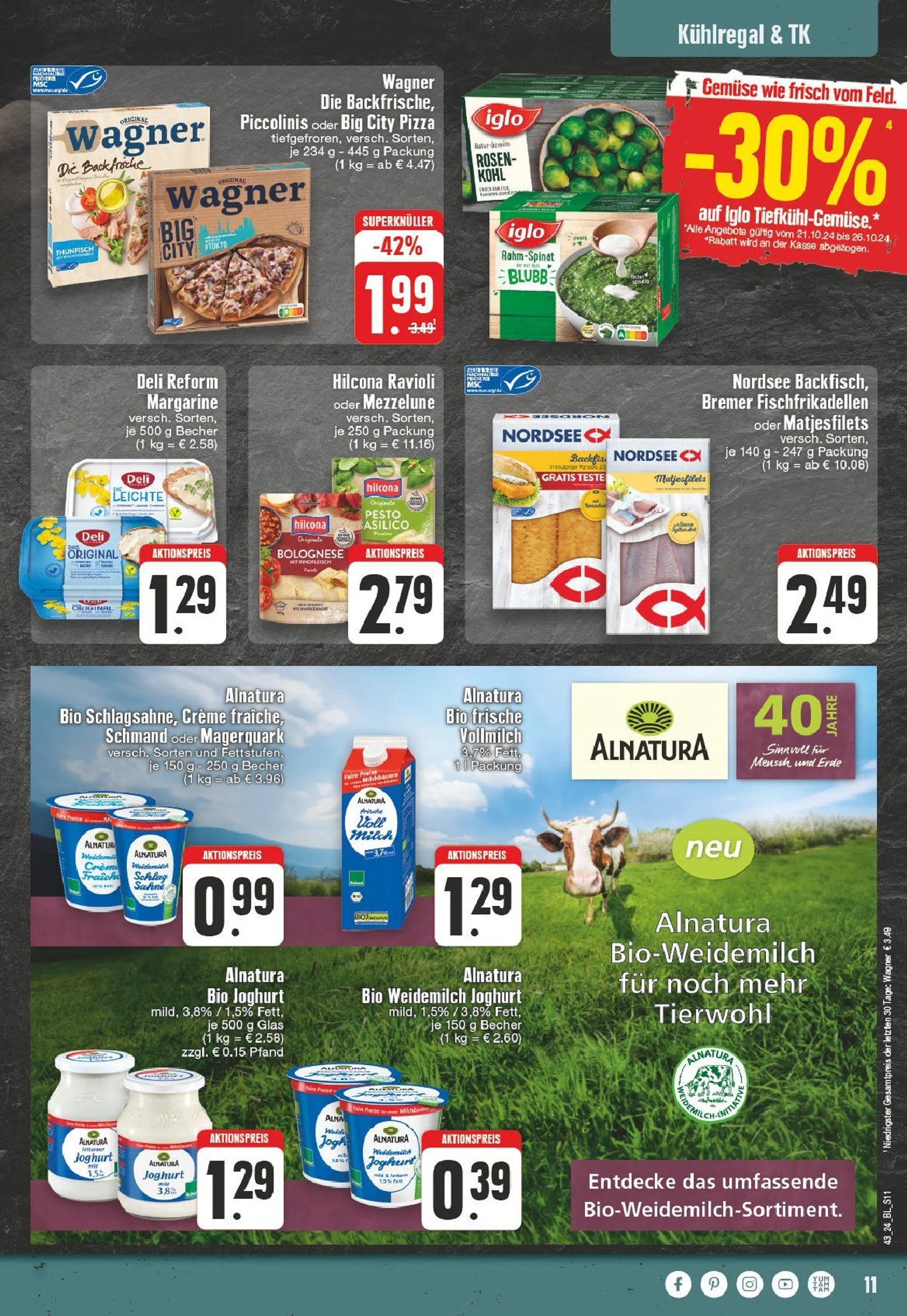 Edeka Prospekt von 21. Oktober bis 26. Oktober 2024 - Prospekt seite 11