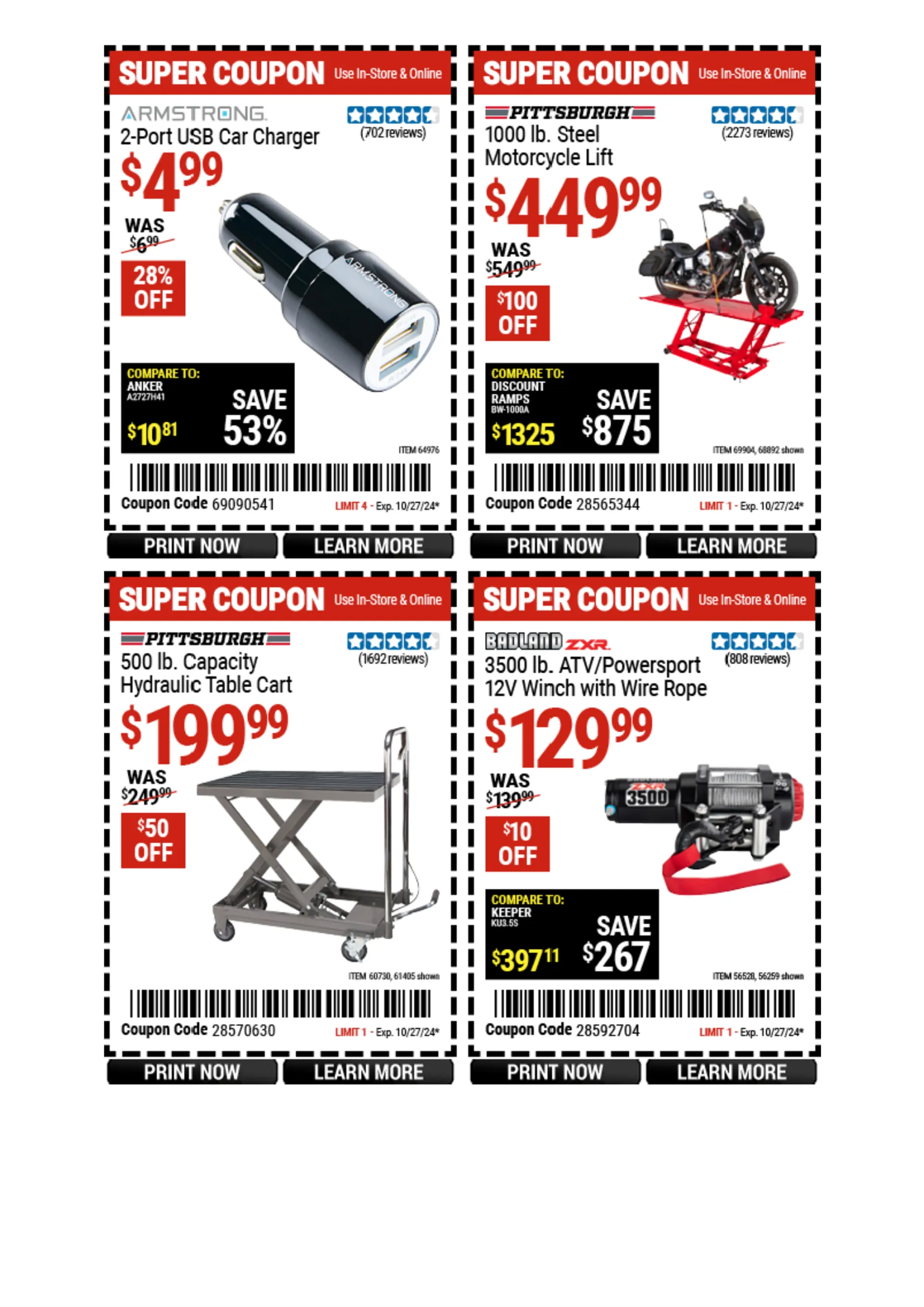 Weekly ad Harbor Freight Weekly Ad from October 21 to October 27 2024 - Page 10