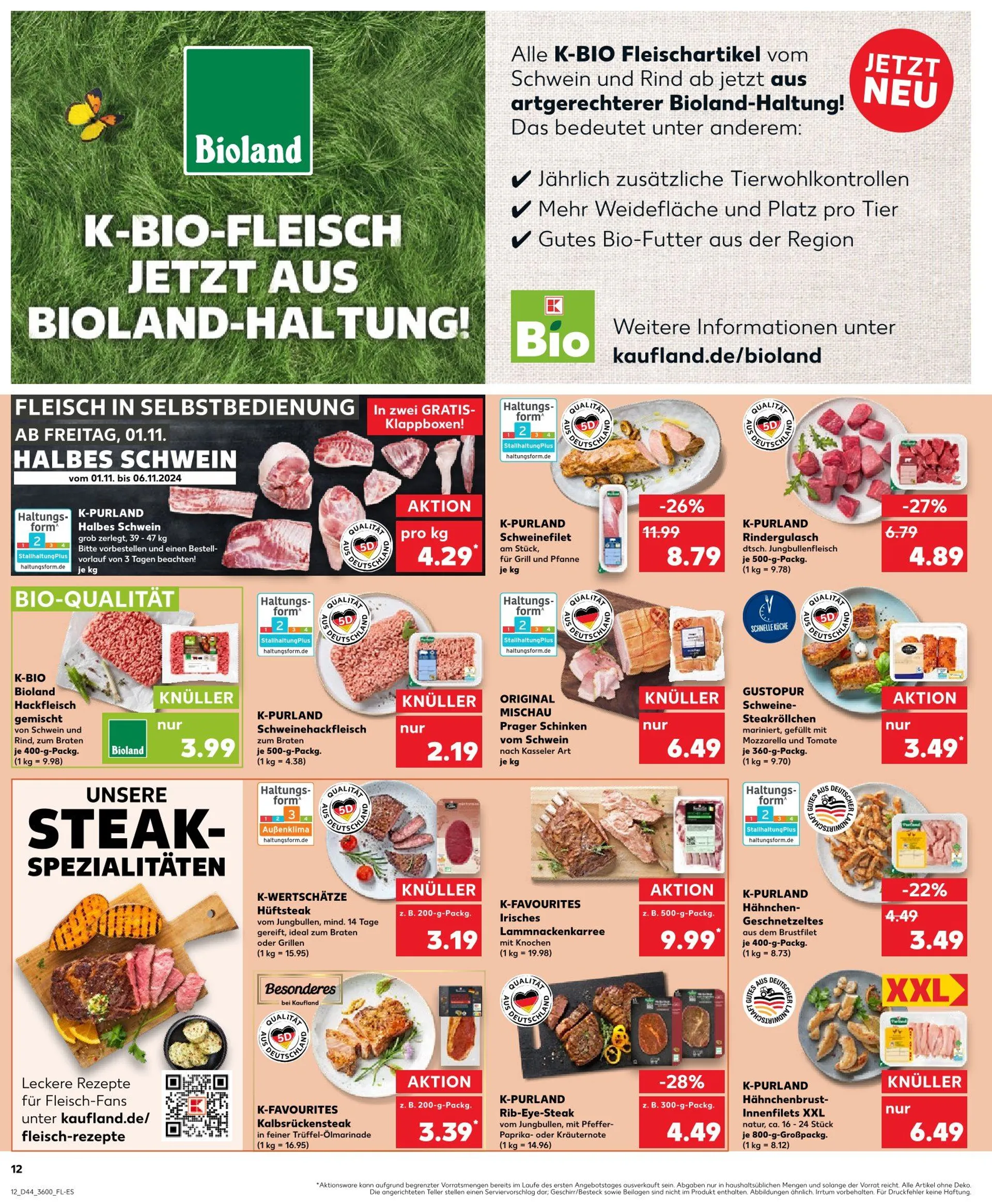 Kaufland Prospekt von 1. November bis 6. November 2024 - Prospekt seite 12