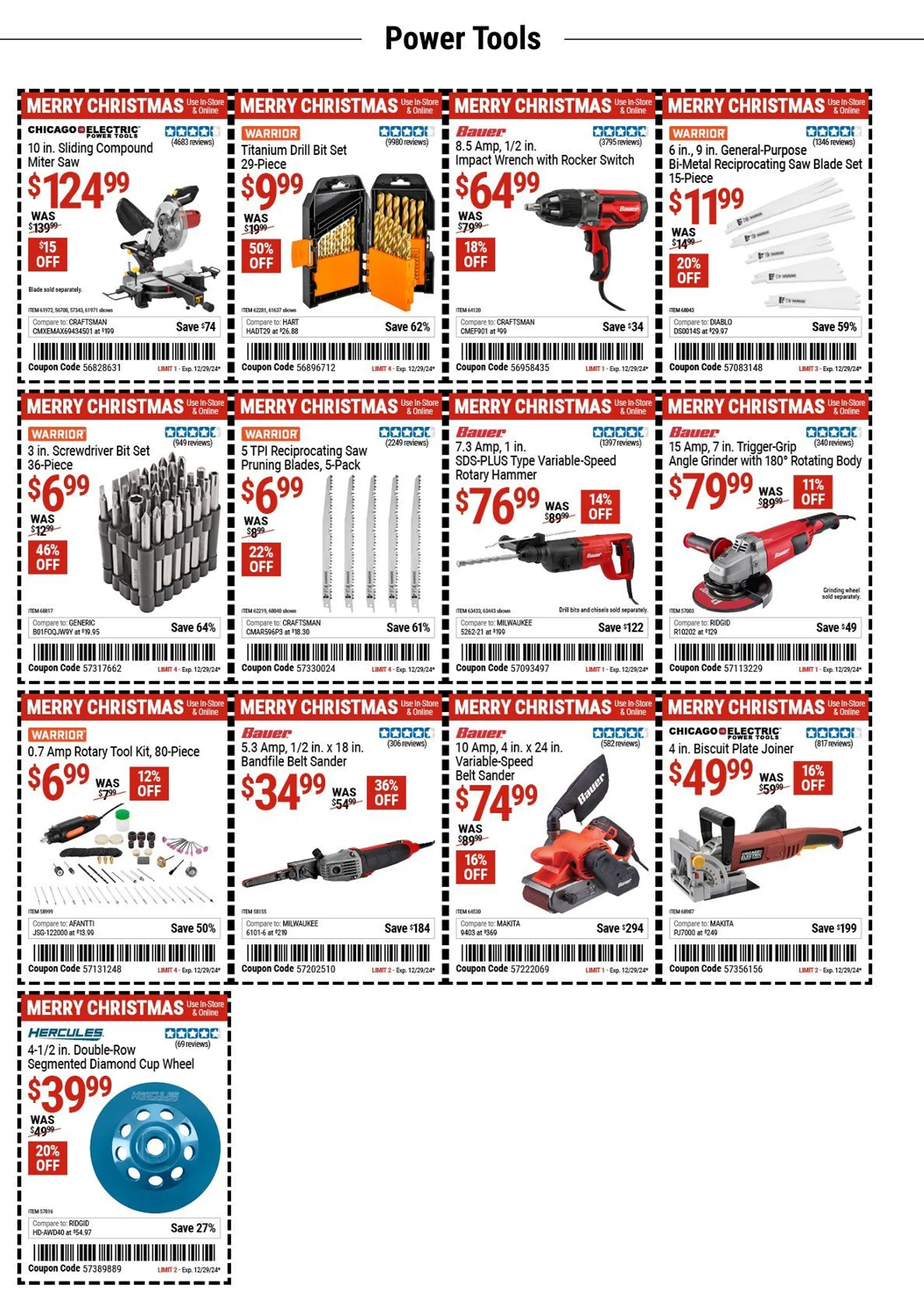 Weekly ad Harbor Freight Tools Coupons from December 12 to December 25 2024 - Page 12