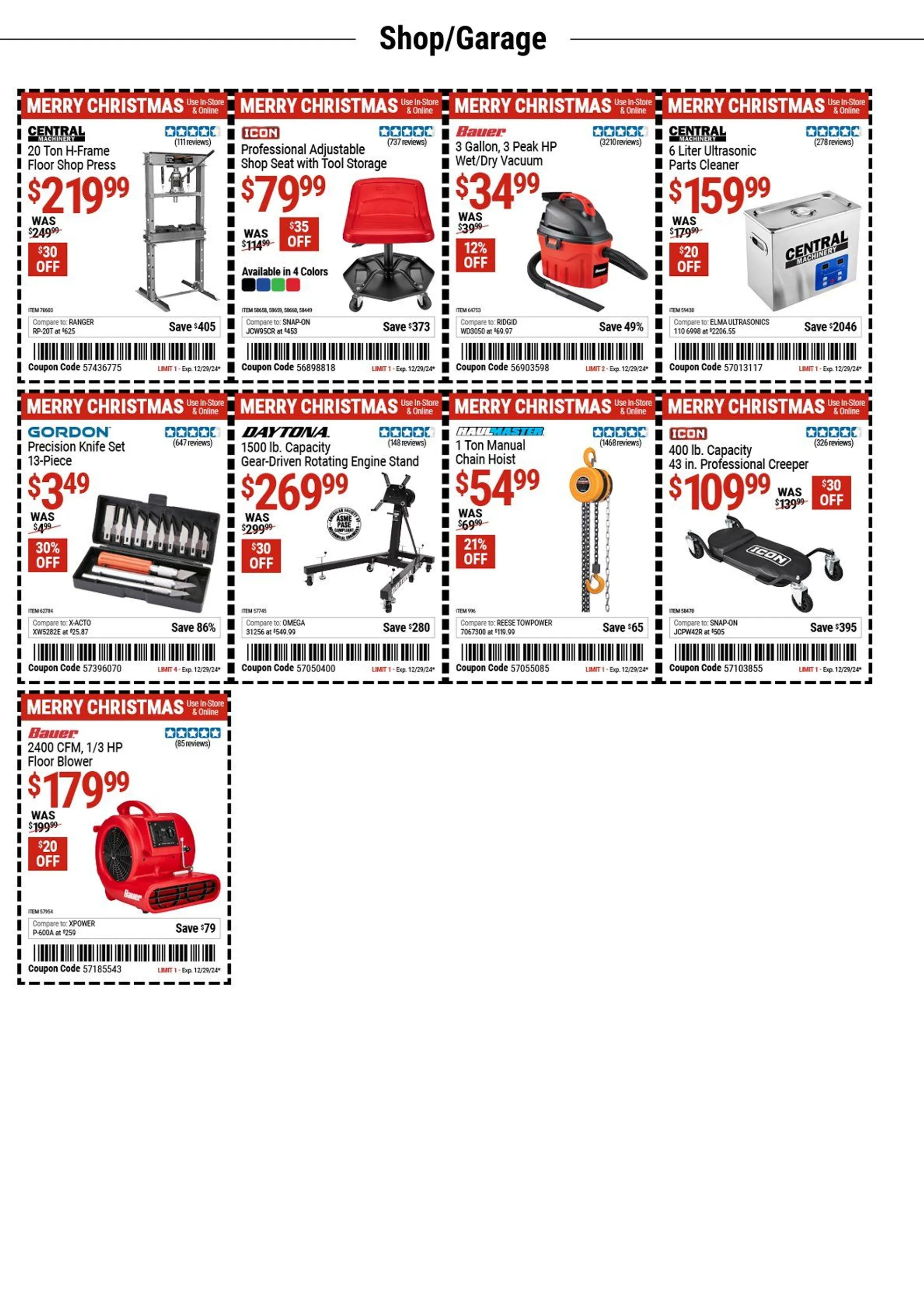 Weekly ad Harbor Freight Tools Coupons from December 12 to December 25 2024 - Page 13