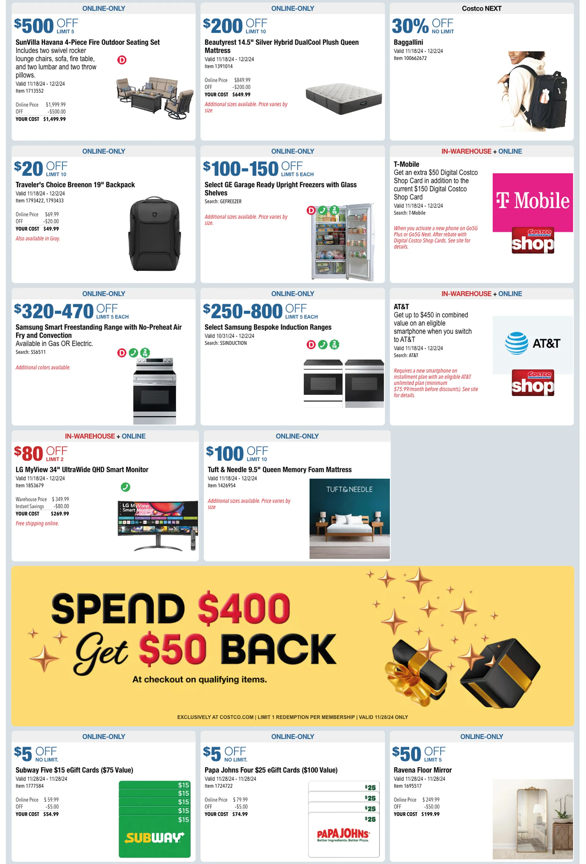 Weekly ad Costco Holiday Savings from November 1 to December 2 2024 - Page 12