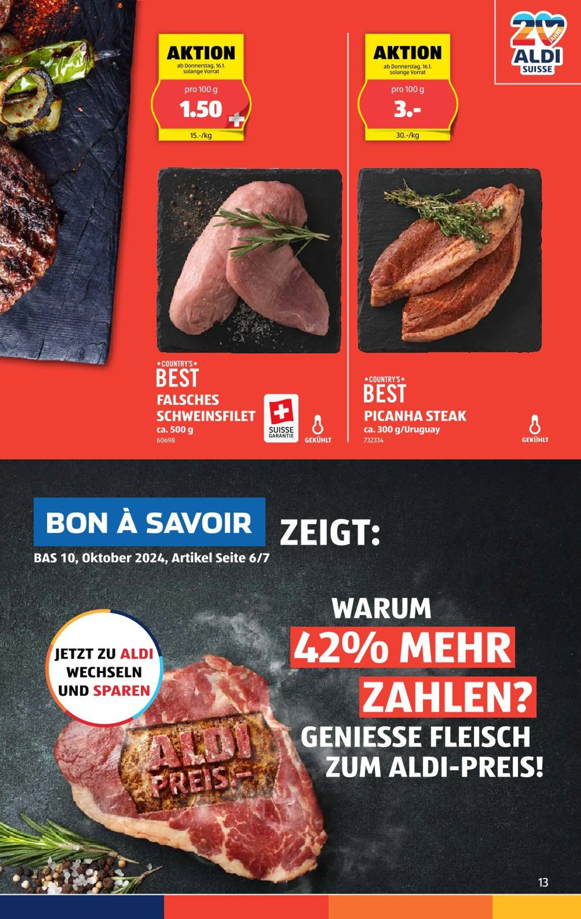 Aldi Prospekte von 16. Januar bis 22. Januar 2025 - Prospekt seite  13