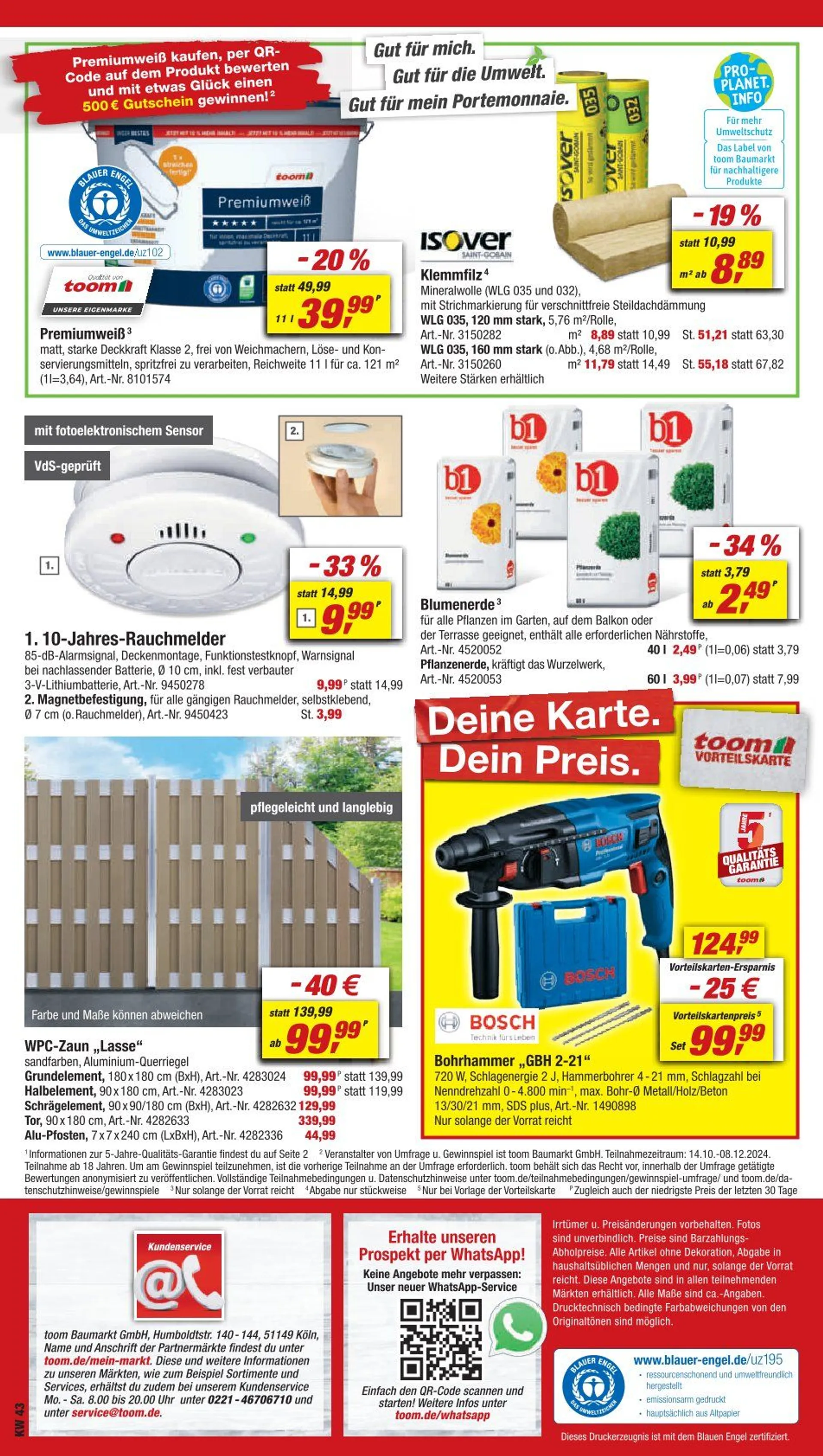 toom Baumarkt Prospekt von 19. Oktober bis 25. Oktober 2024 - Prospekt seite 14