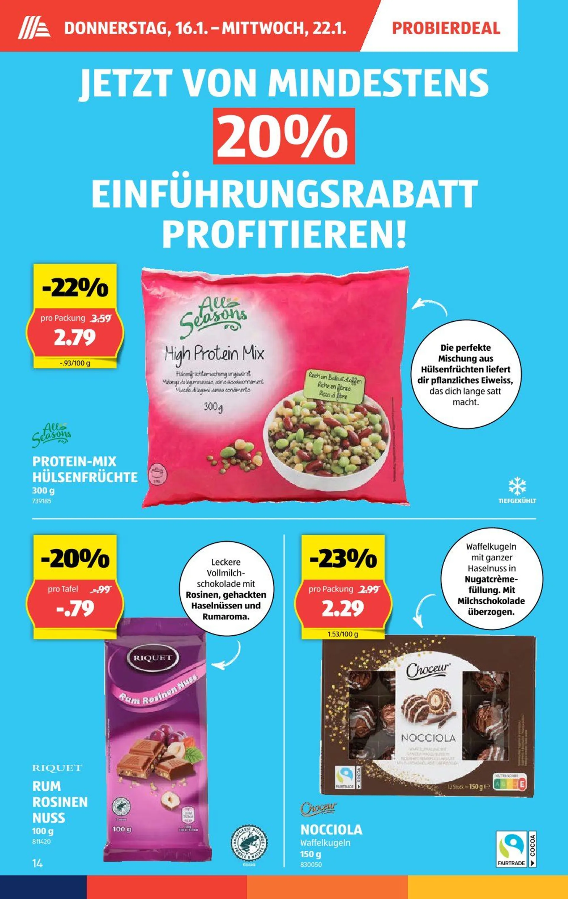 Aldi Prospekte von 16. Januar bis 22. Januar 2025 - Prospekt seite  14