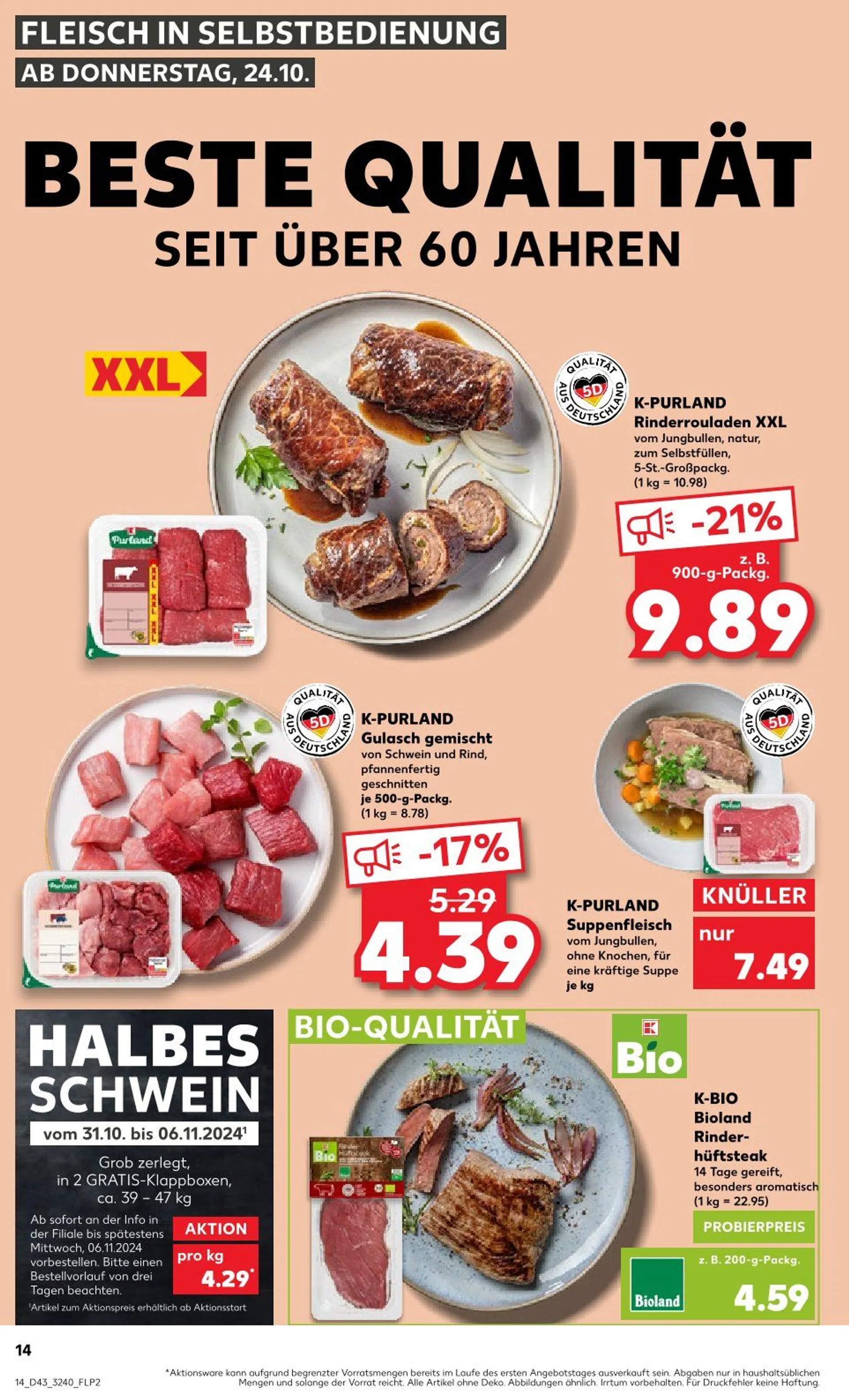 Kaufland Prospekts von 24. Oktober bis 30. Oktober 2024 - Prospekt seite 14