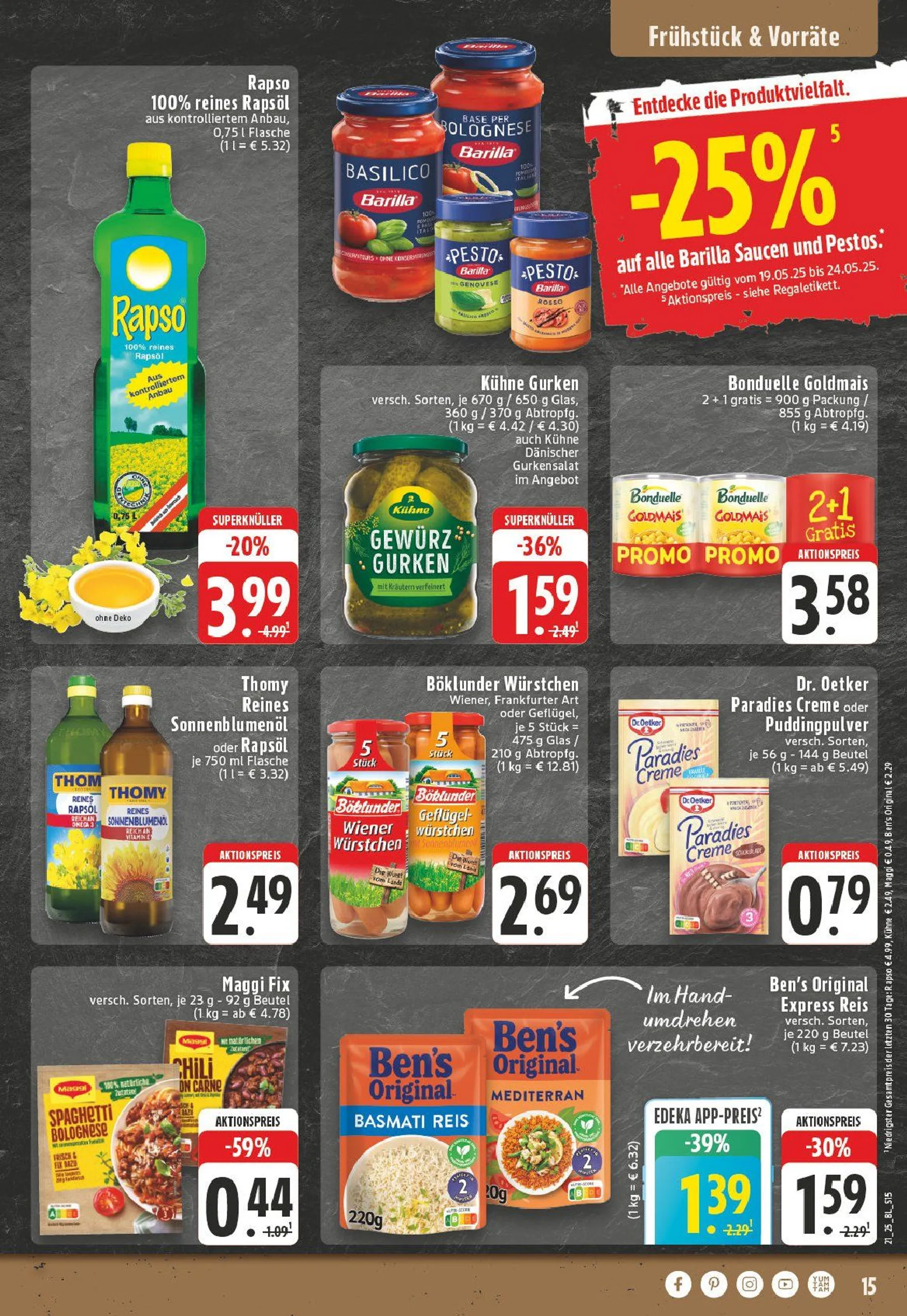Edeka Prospekt von 19. Mai bis 24. Mai 2025 - Prospekt seite 15