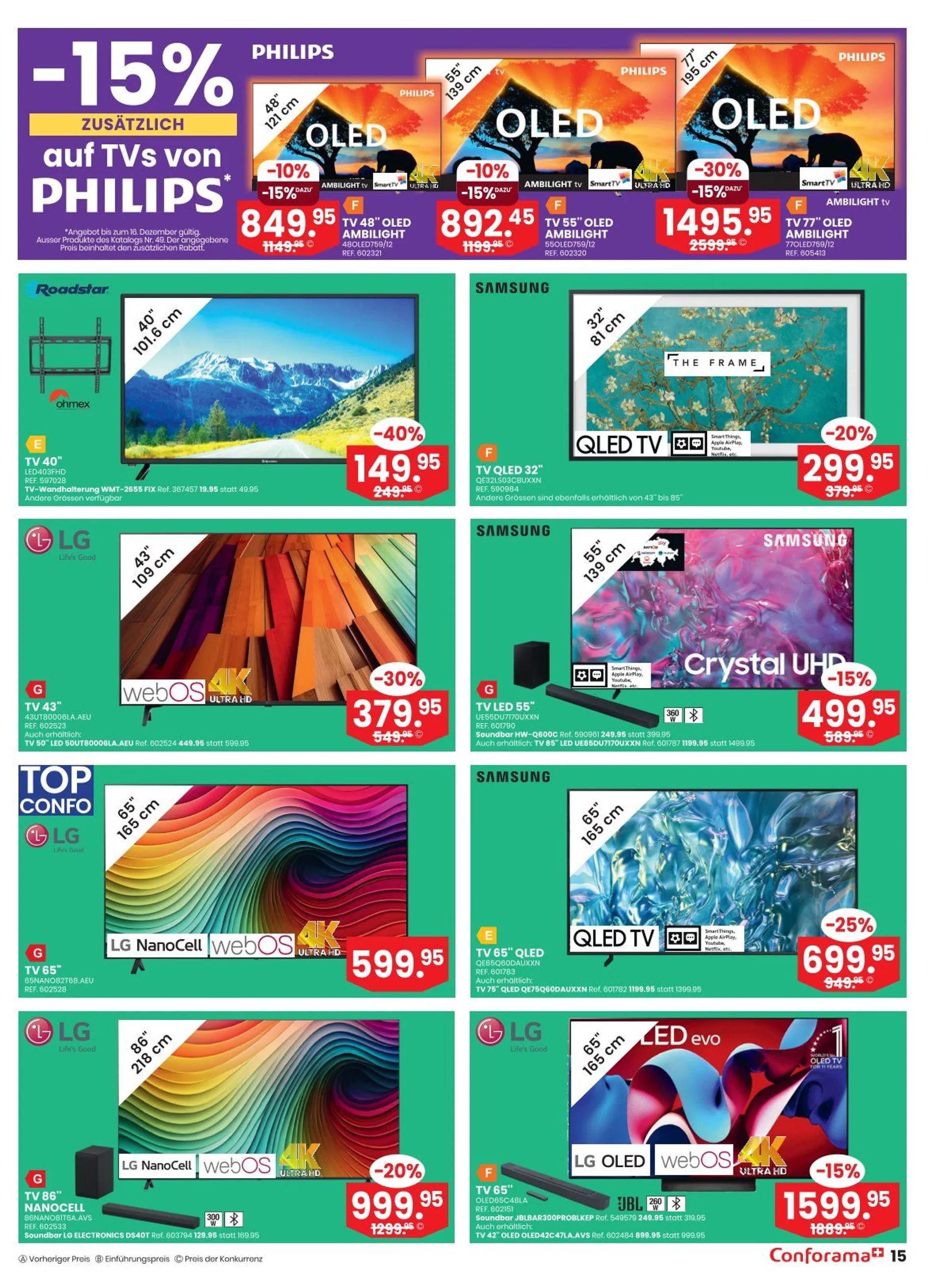 Conforama Prospekt von 19. Dezember bis 30. Dezember 2024 - Prospekt seite  15