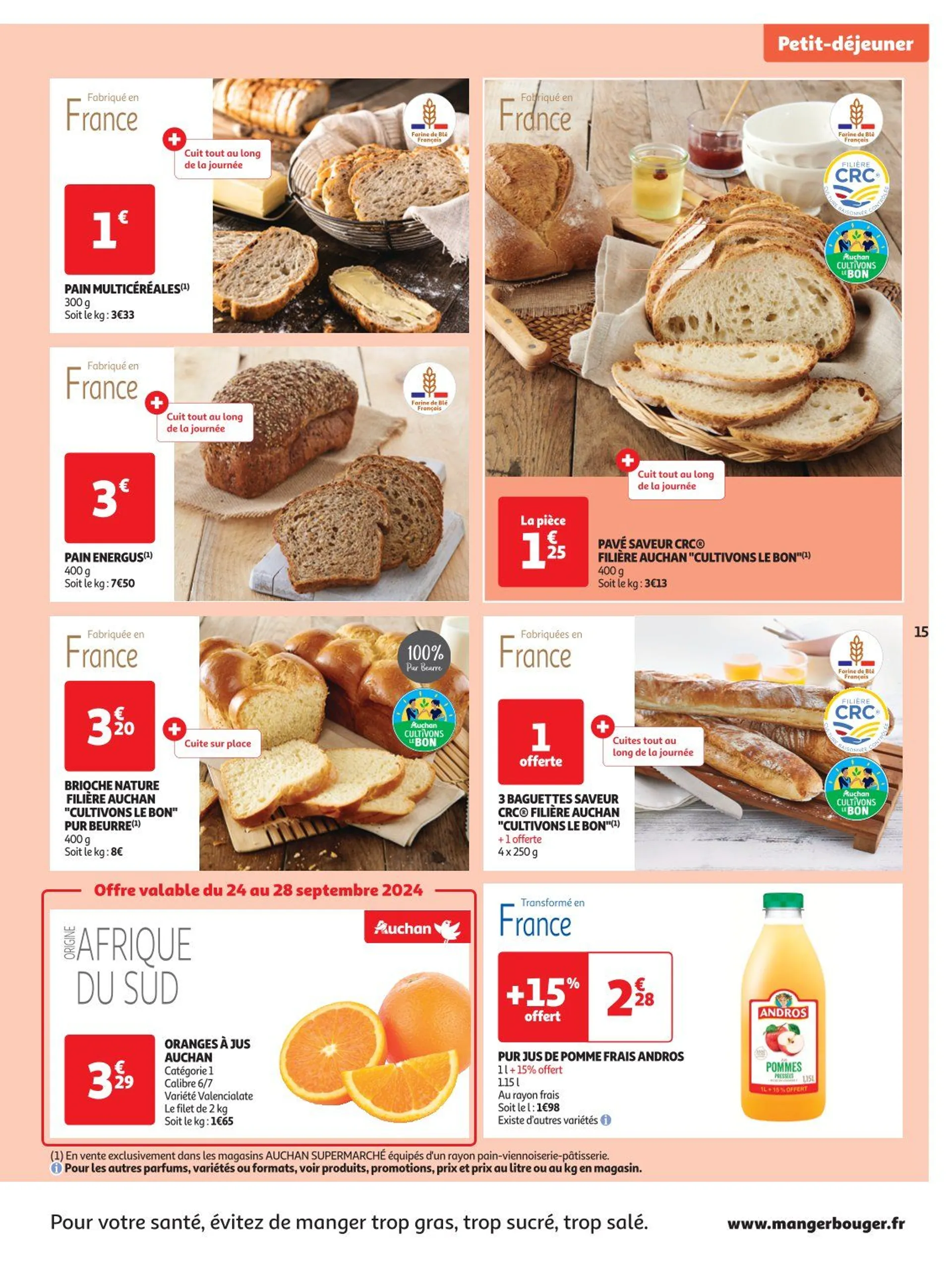 Auchan Offres de brochures du 24 septembre au 6 octobre 2024 - Catalogue page 15