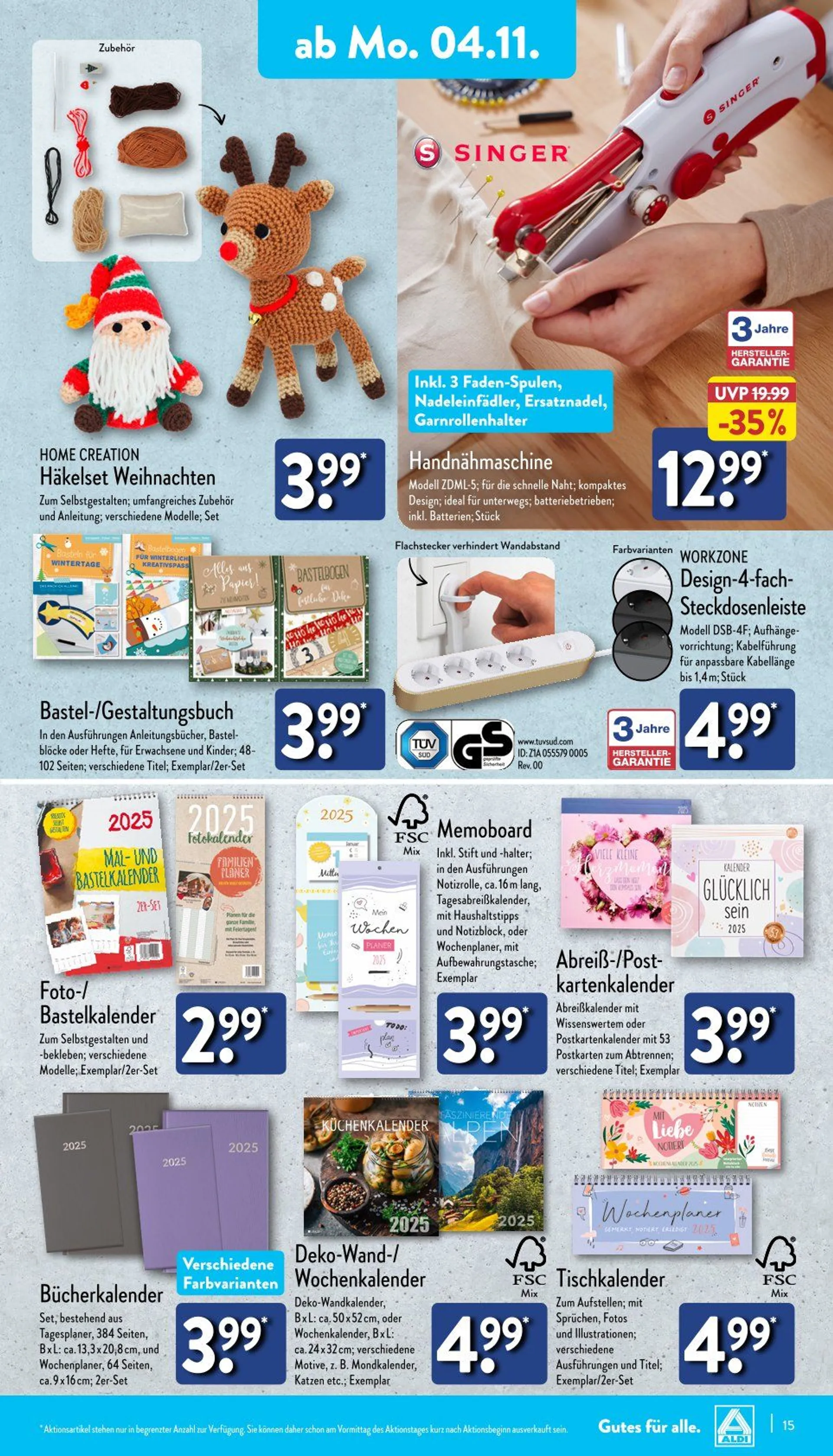 Aldi Nord Prospekt von 4. November bis 11. November 2024 - Prospekt seite 15