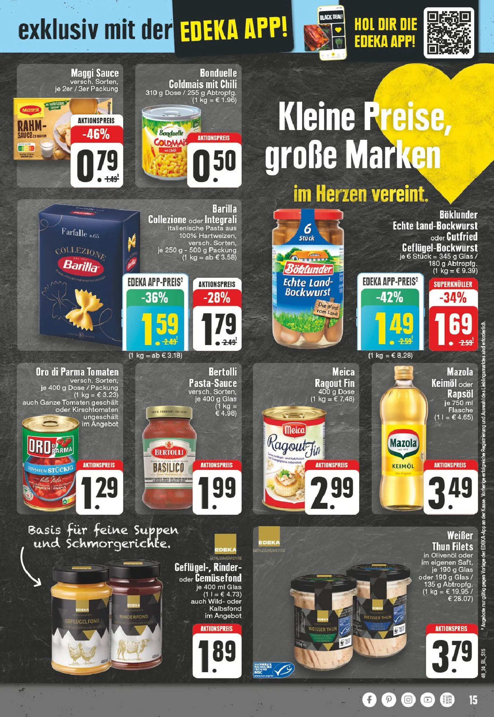 Edeka Propsket von 25. November bis 30. November 2024 - Prospekt seite 15