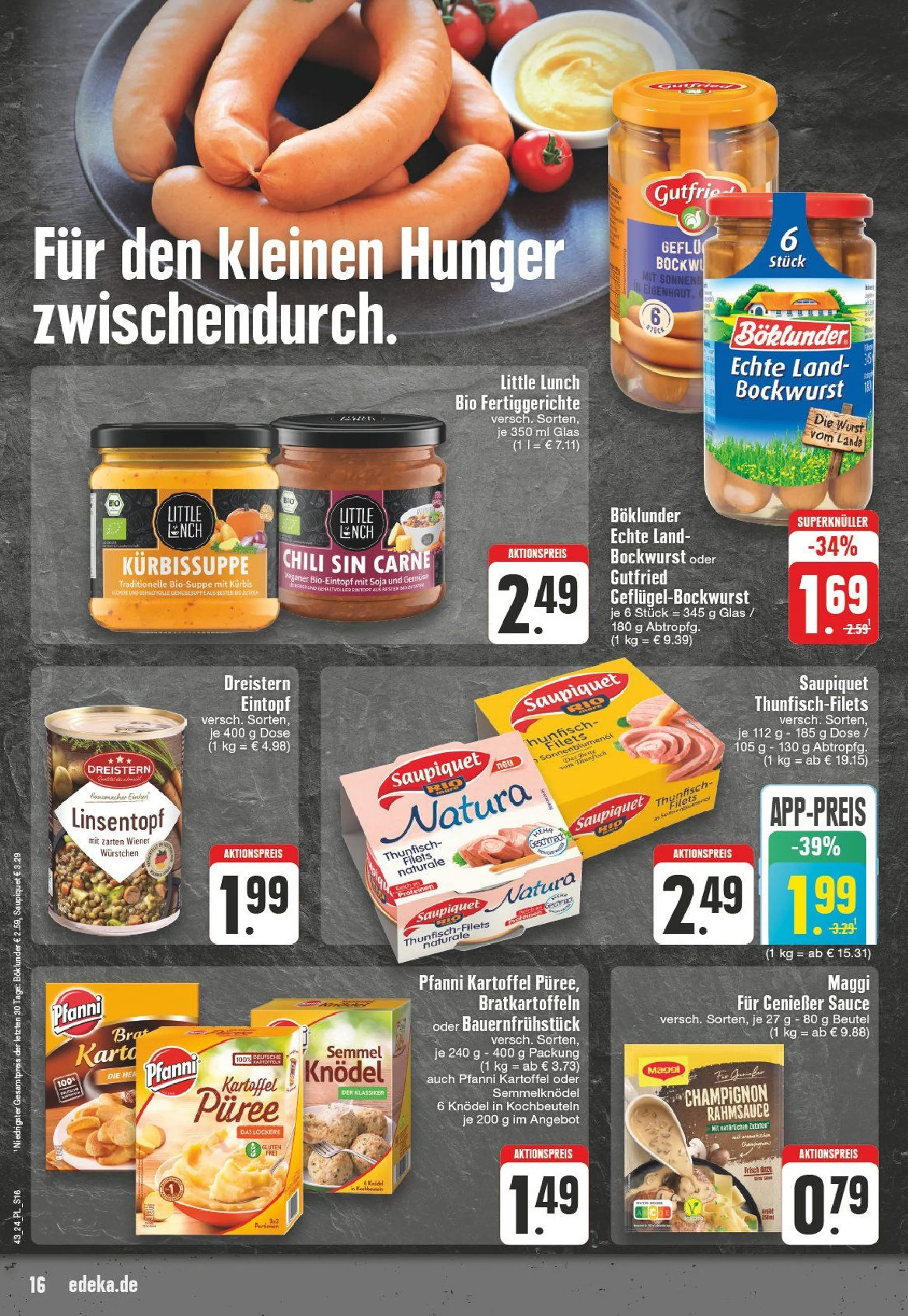 Edeka Prospekt von 21. Oktober bis 28. Oktober 2024 - Prospekt seite 16